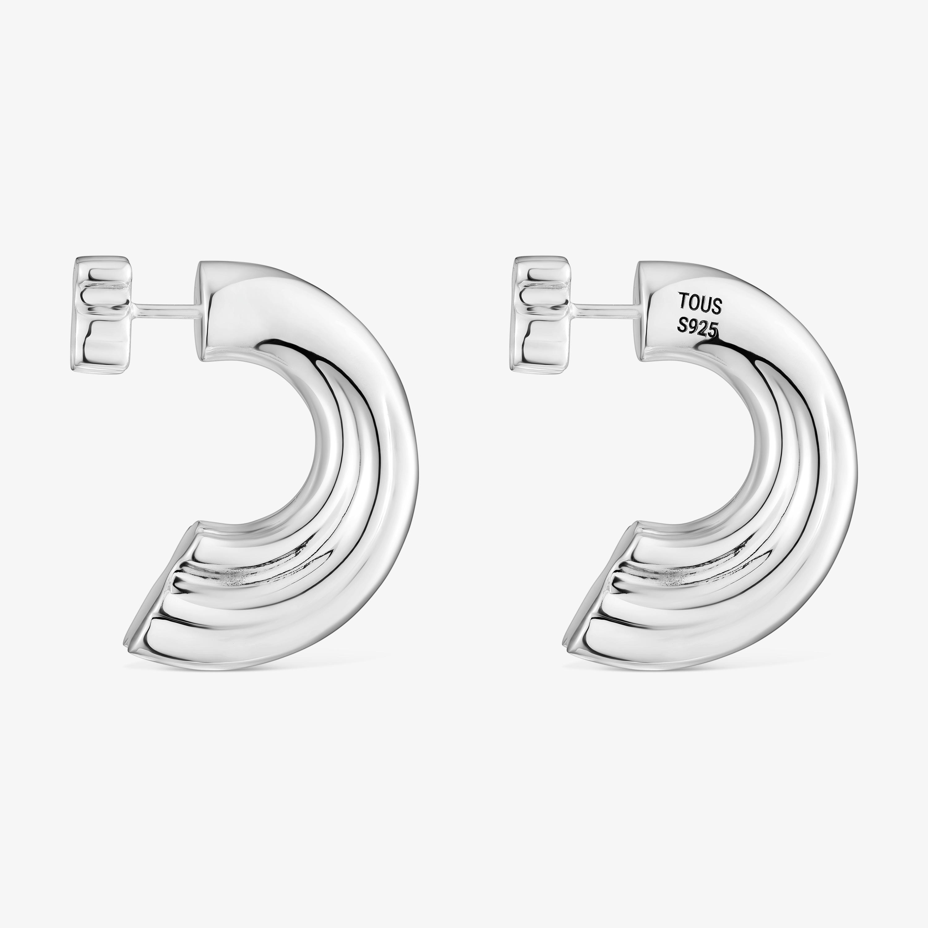 Silver Hoop earrings with bear motif TOUS 1950