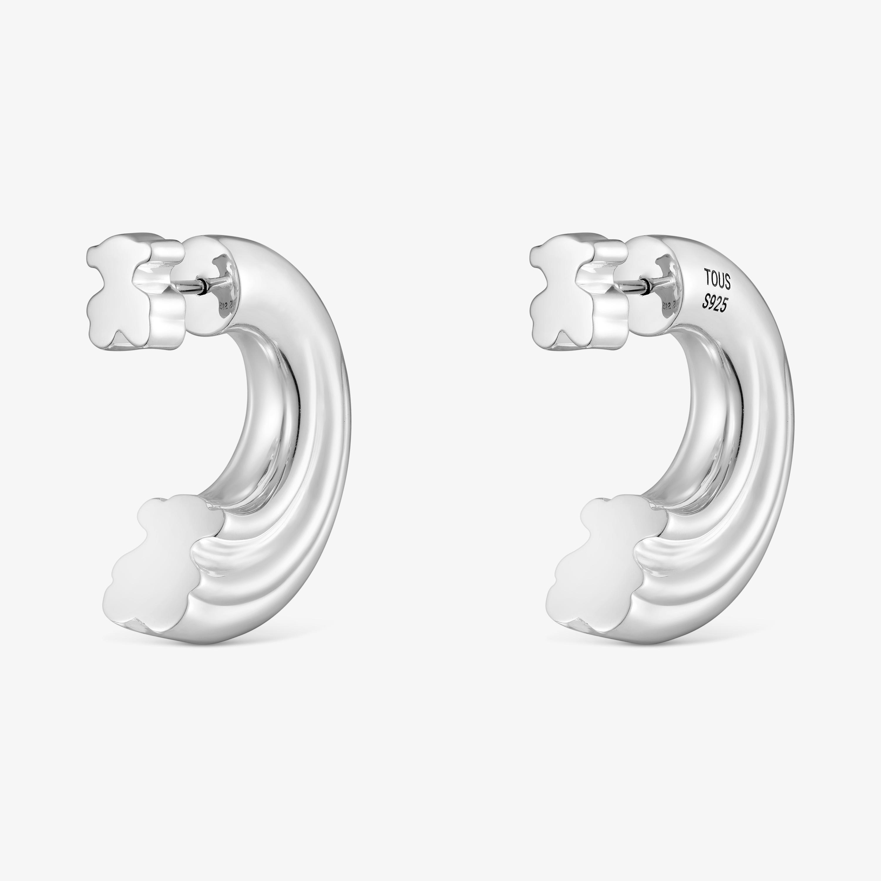 Silver Hoop earrings with bear motif TOUS 1950