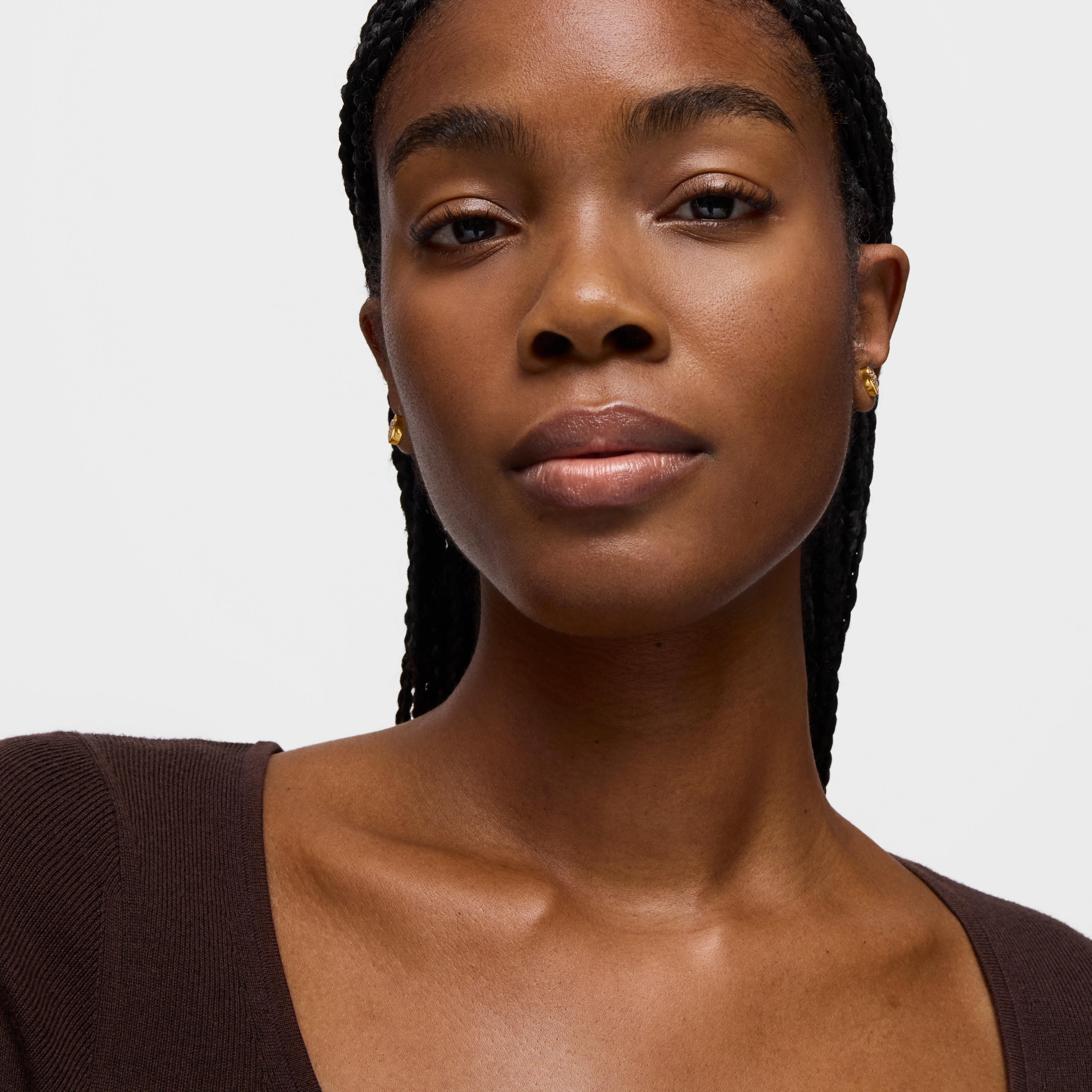 18K gold vermeil heart Earrings with rhodolites TOUS 1950