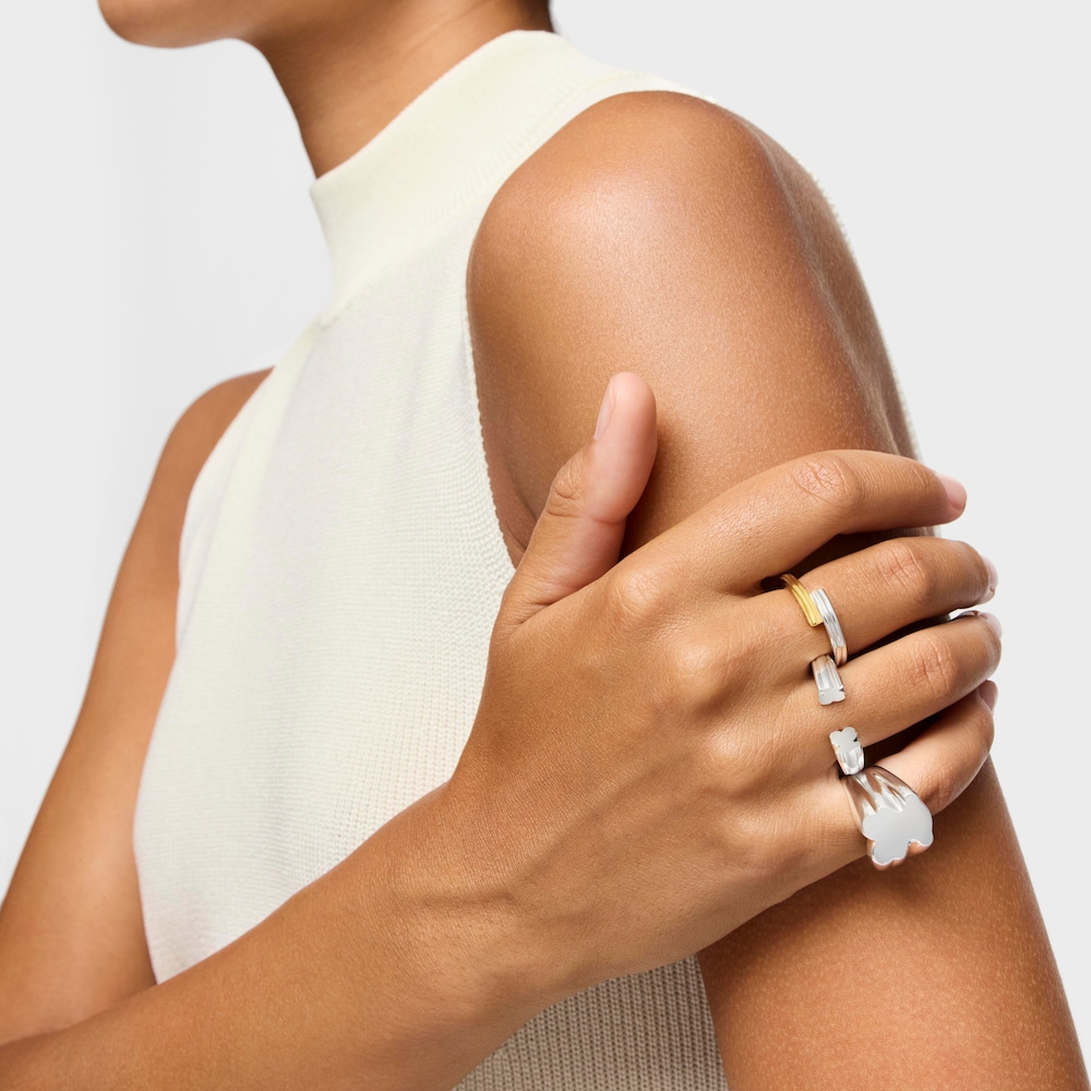 Bague ouverte en argent avec motif ourson TOUS&nbsp;1950