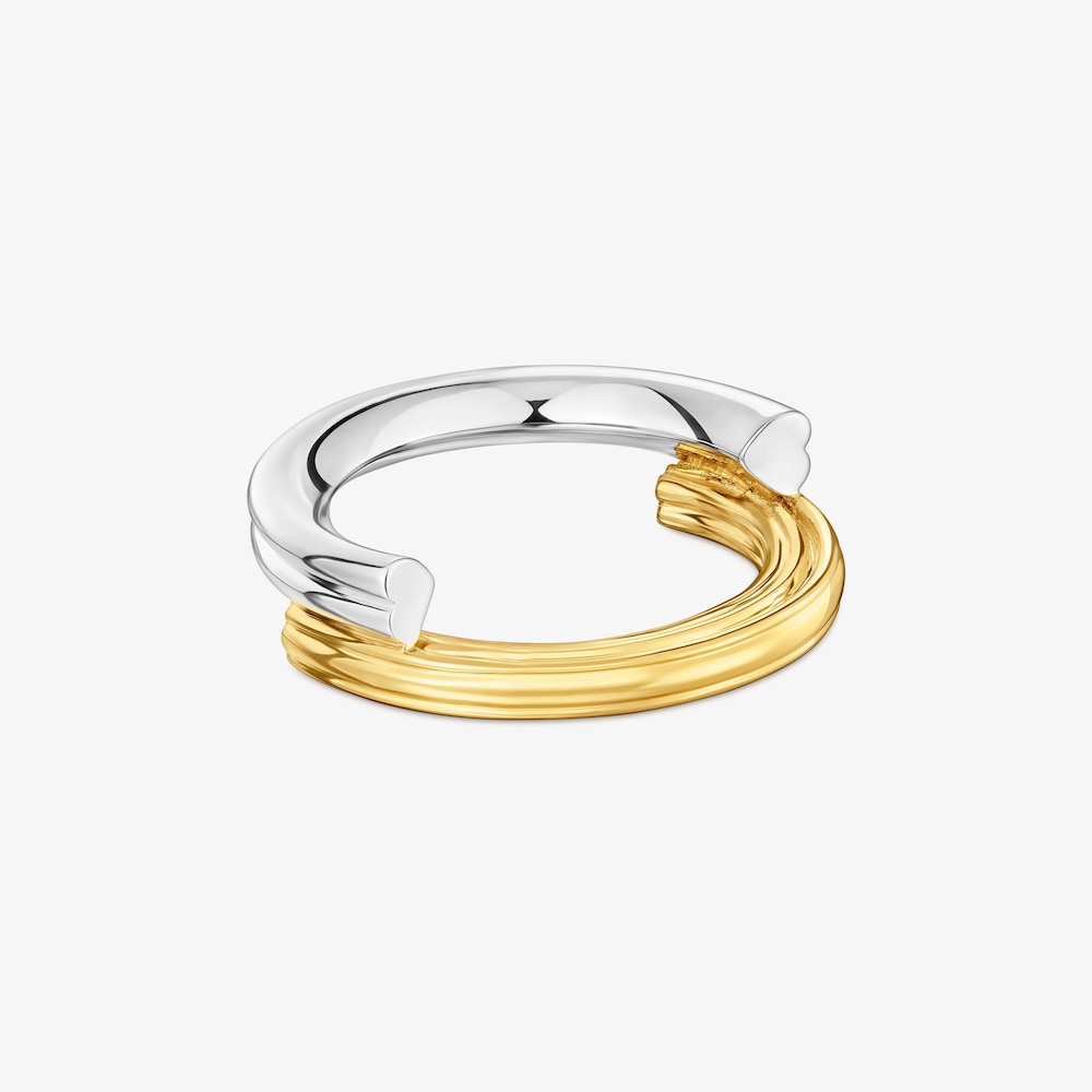 Středně velk&yacute; dvoubarevn&yacute; Prsten TOUS 1950 s&nbsp;motivy medv&iacute;dka