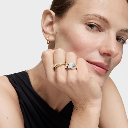 Anillo mediano bicolor y motivos oso TOUS 1950