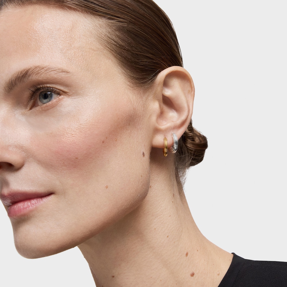 Obručov&eacute; n&aacute;u&scaron;nice s&nbsp;18&nbsp;kt pozl&aacute;ten&iacute;m na striebre TOUS 1950