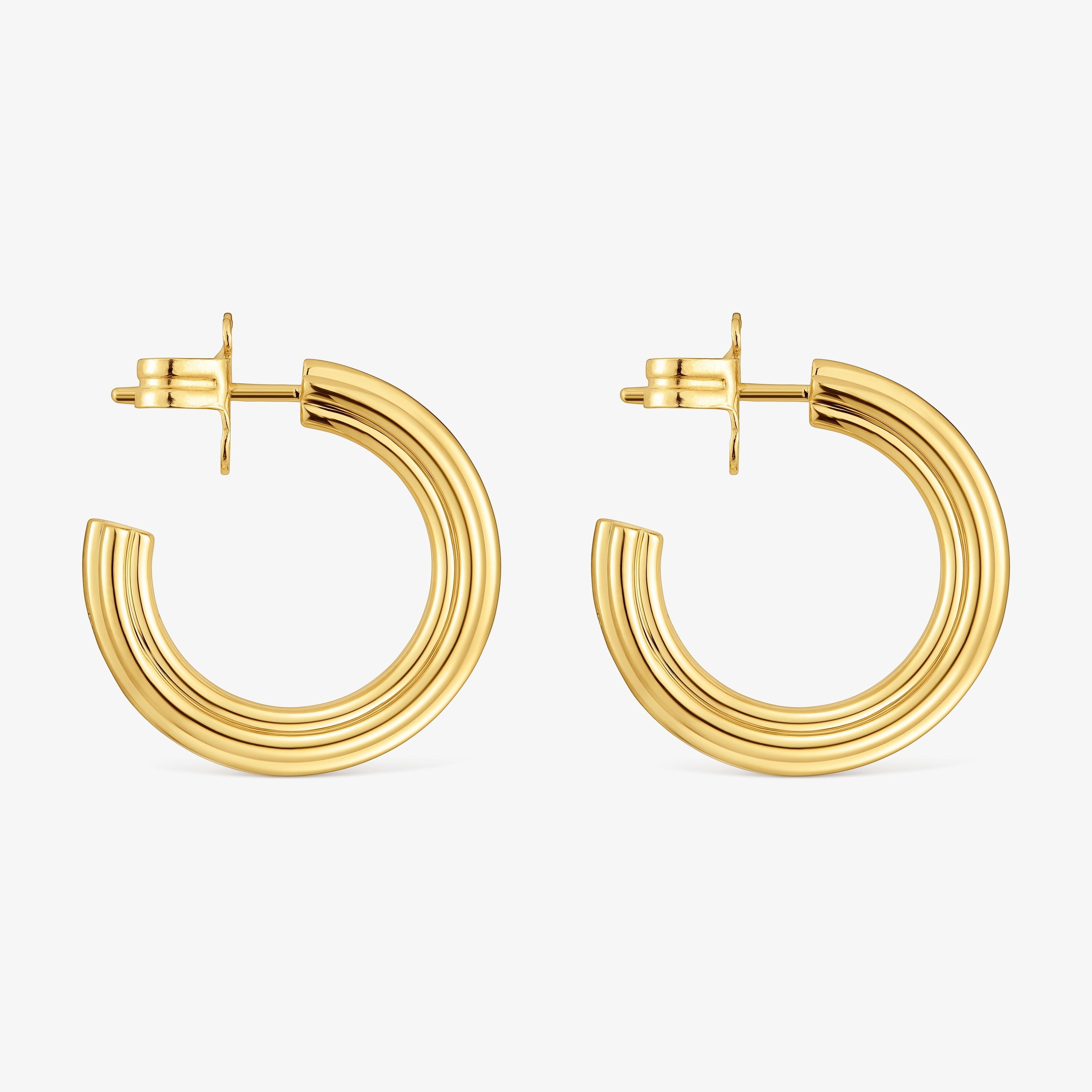 18K gold vermeil Hoop earrings and flower motif TOUS 1950