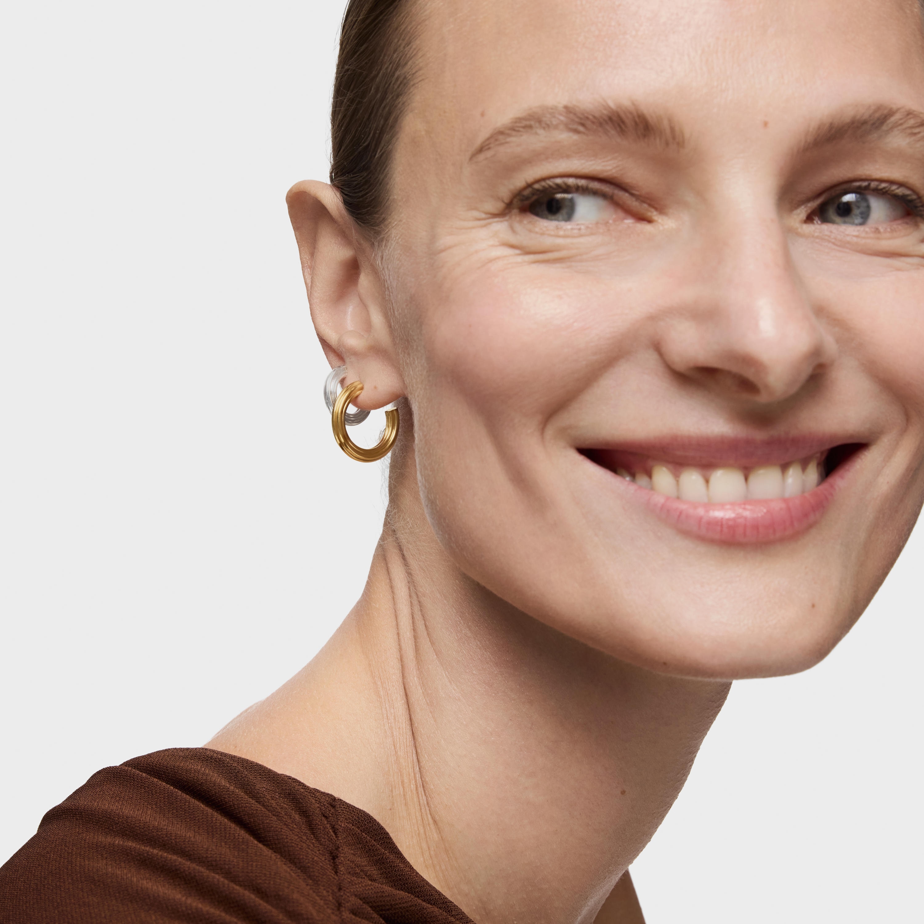 18K gold vermeil Hoop earrings and flower motif TOUS 1950