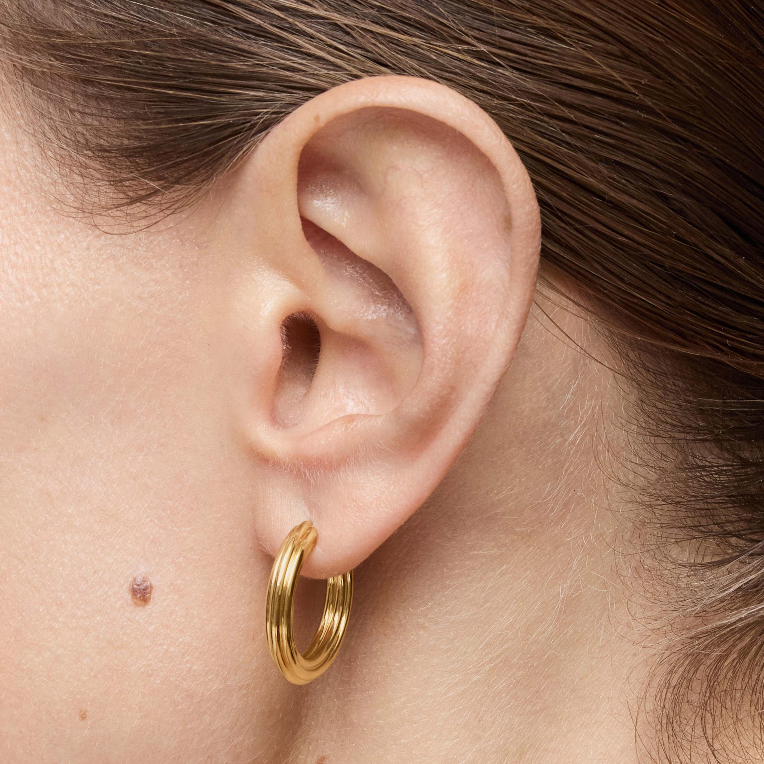 18K gold vermeil Hoop earrings and flower motif TOUS 1950