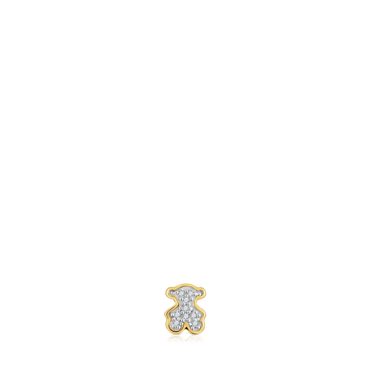 Small 18kt gold plating over silver bear Pendant with and diamonds TOUS 1950