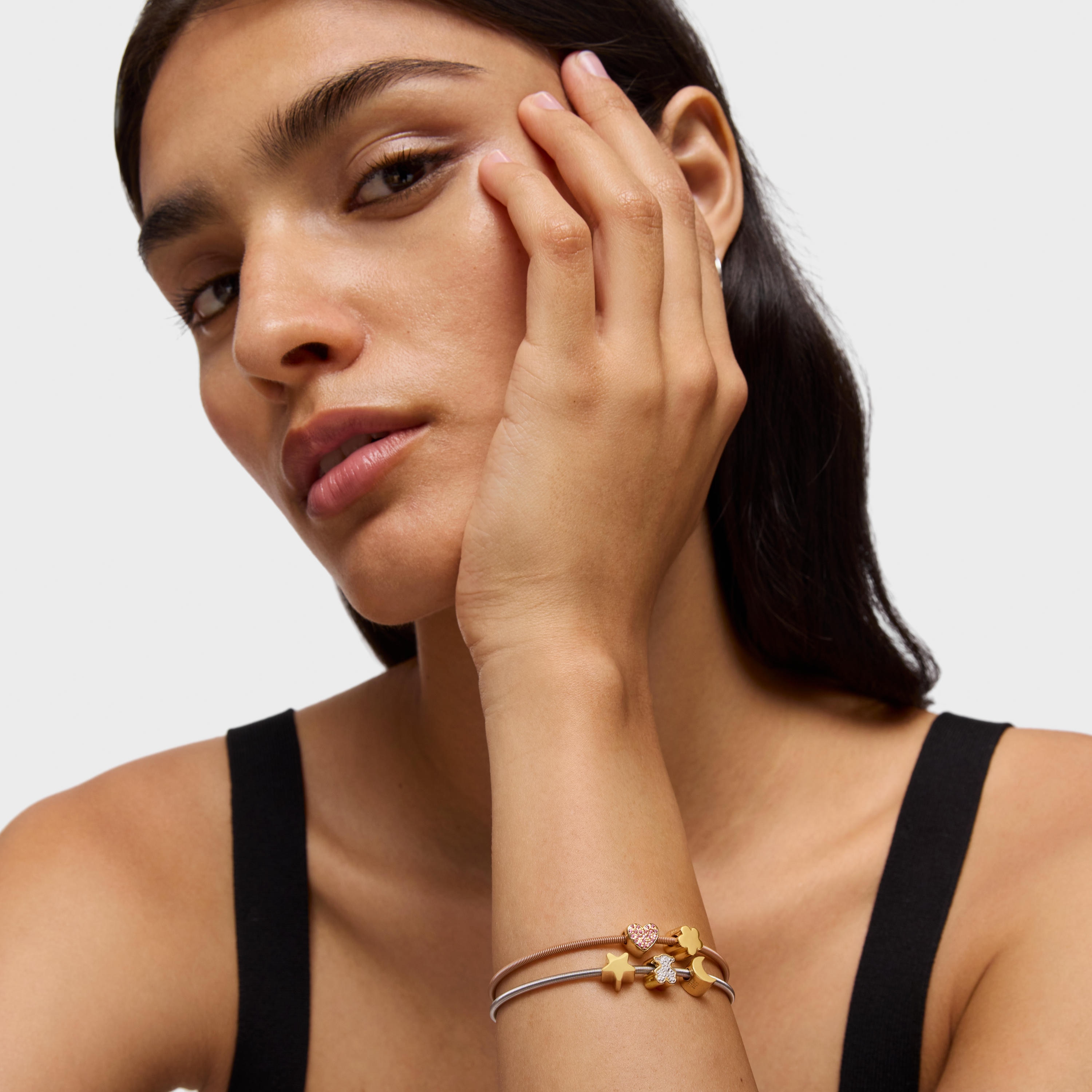 18kt gold plating over silver bear Pendant with and diamonds TOUS 1950