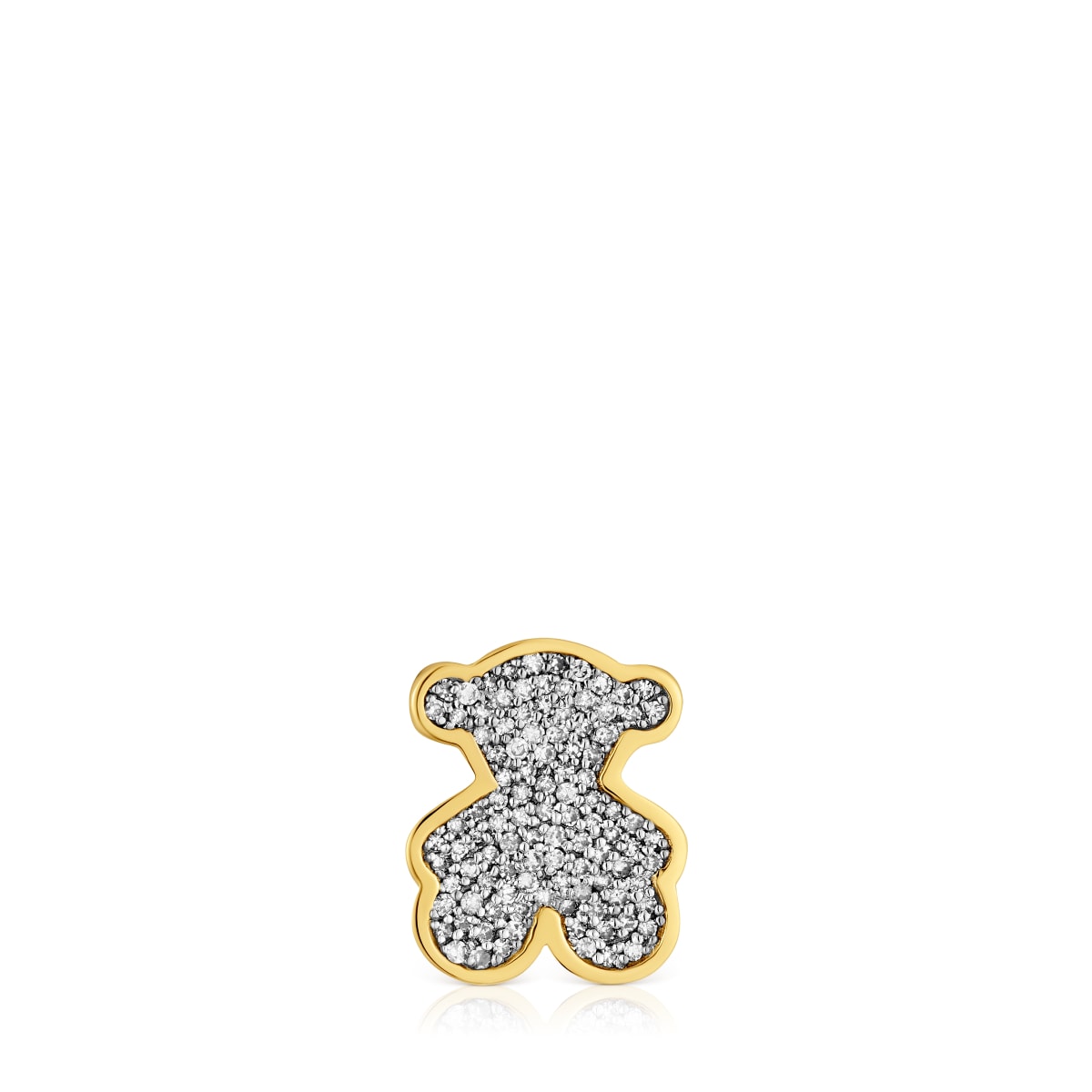 18kt gold plating over silver bear Pendant with and diamonds TOUS 1950