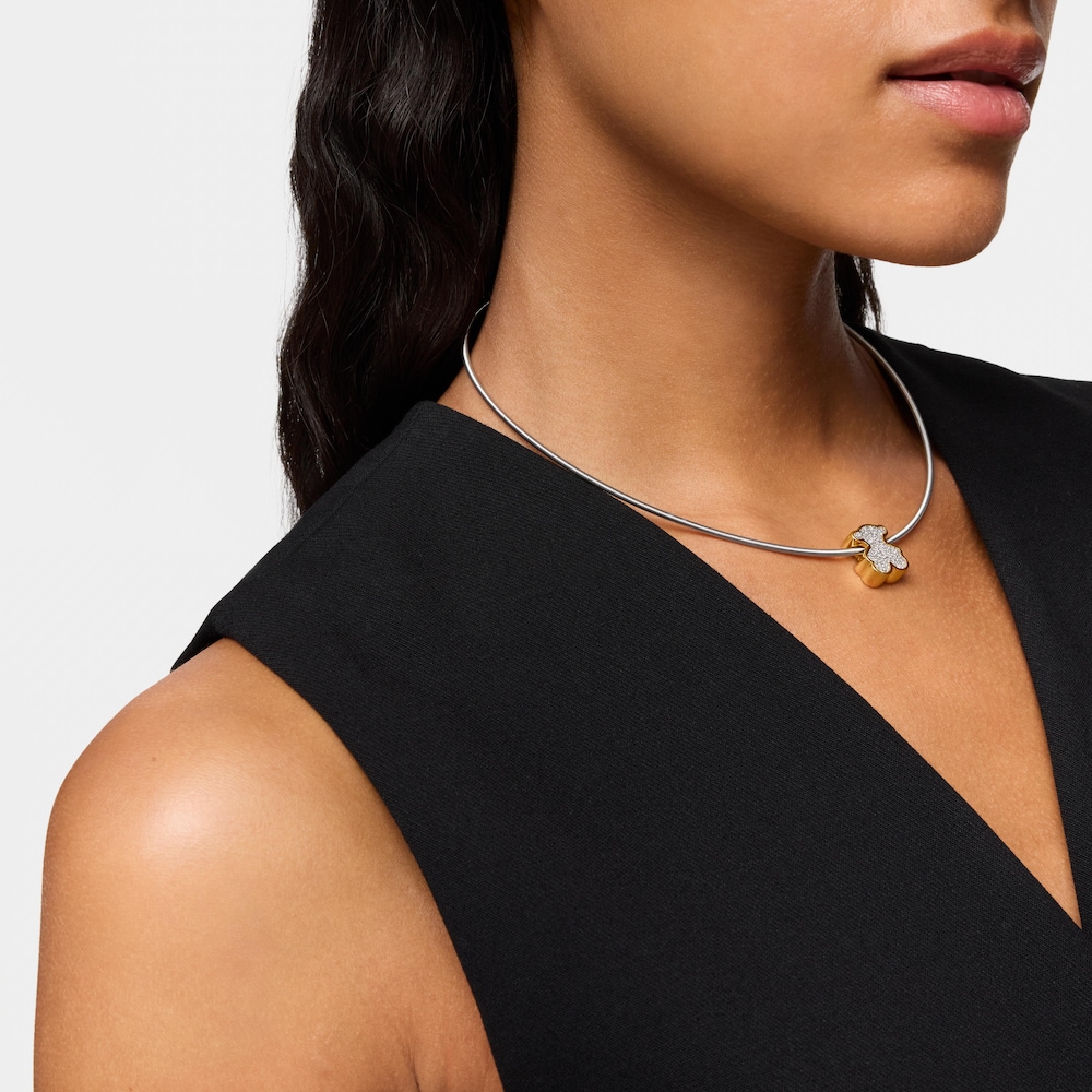 Charm TOUS 1950 oso con ba&ntilde;o de oro 18 kt sobre plata y diamantes