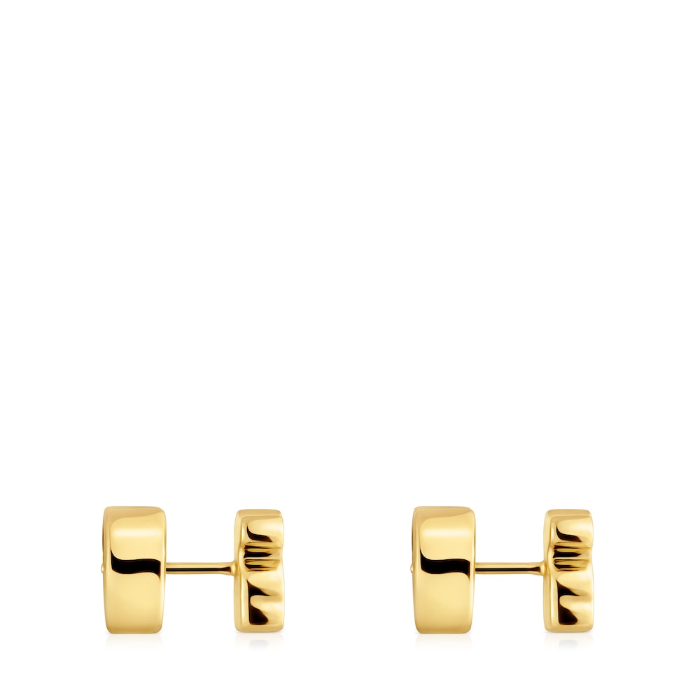 Pendientes oso con baño de oro 18 kt sobre plata y diamantes TOUS 1950 Pendientes oso con baño de oro 18 kt sobre plata y diamantes TOUS 1950