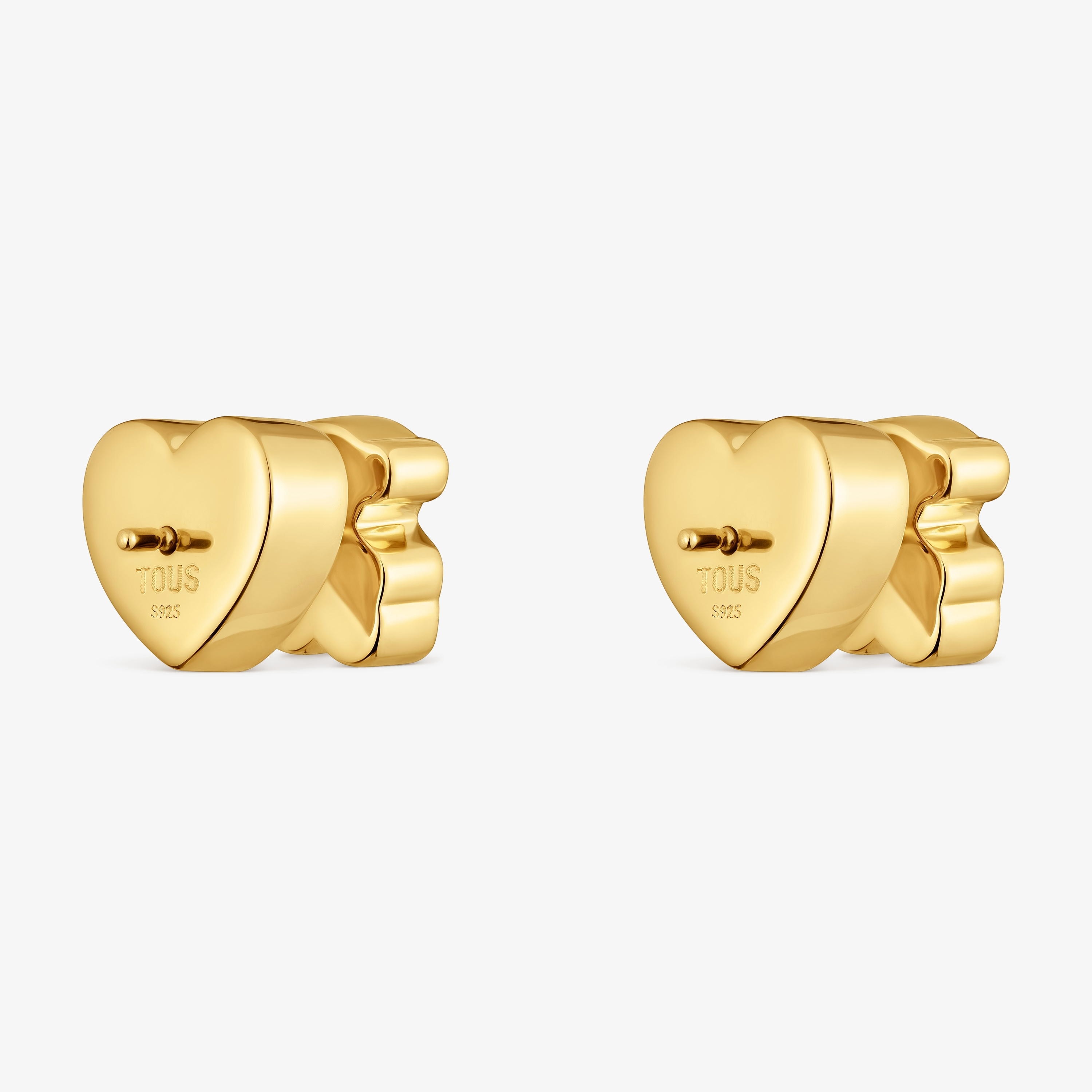 18K gold vermeil bear Earrings with diamonds TOUS 1950