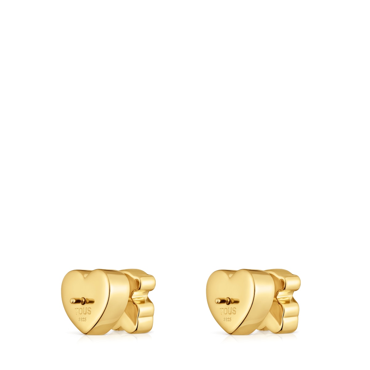 Pendientes oso con baño de oro 18 kt sobre plata y diamantes TOUS 1950