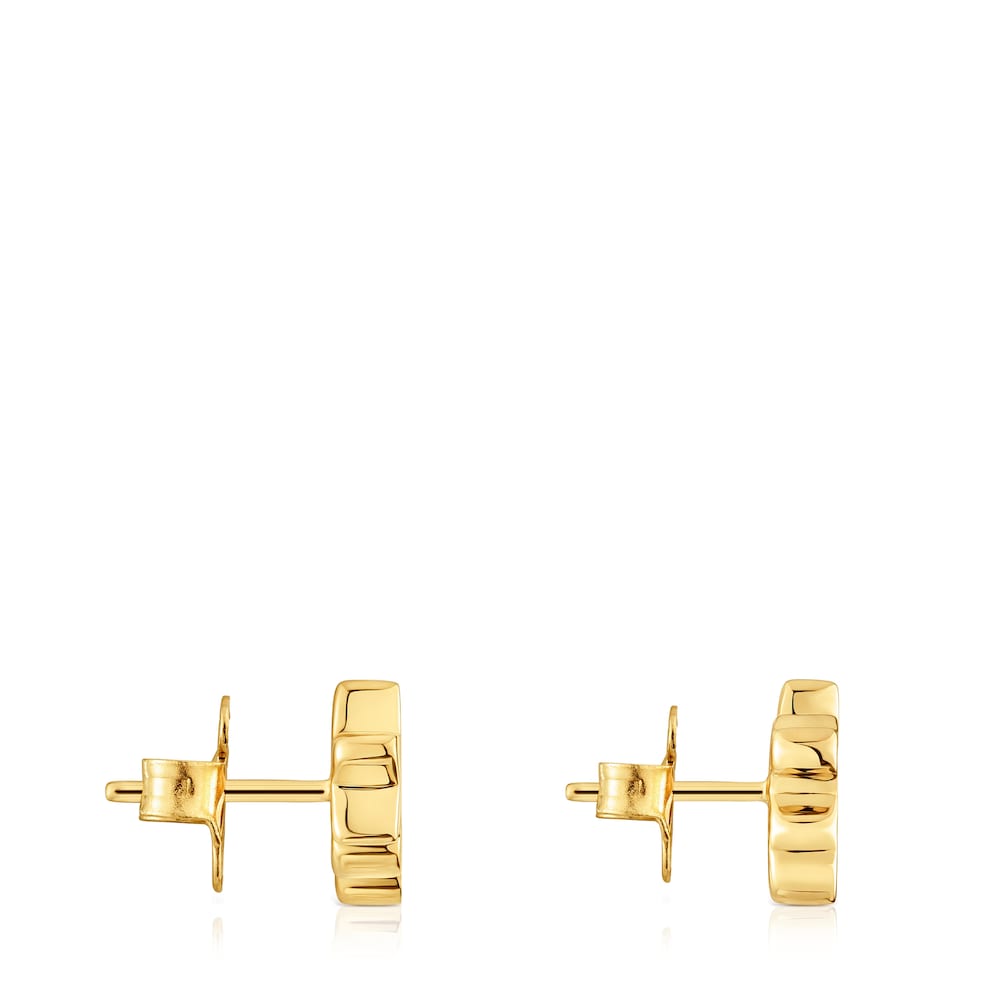 18kt gold plating over silver Climber earrings with diamonds TOUS 1950 18kt gold plating over silver Climber earrings with diamonds TOUS 1950