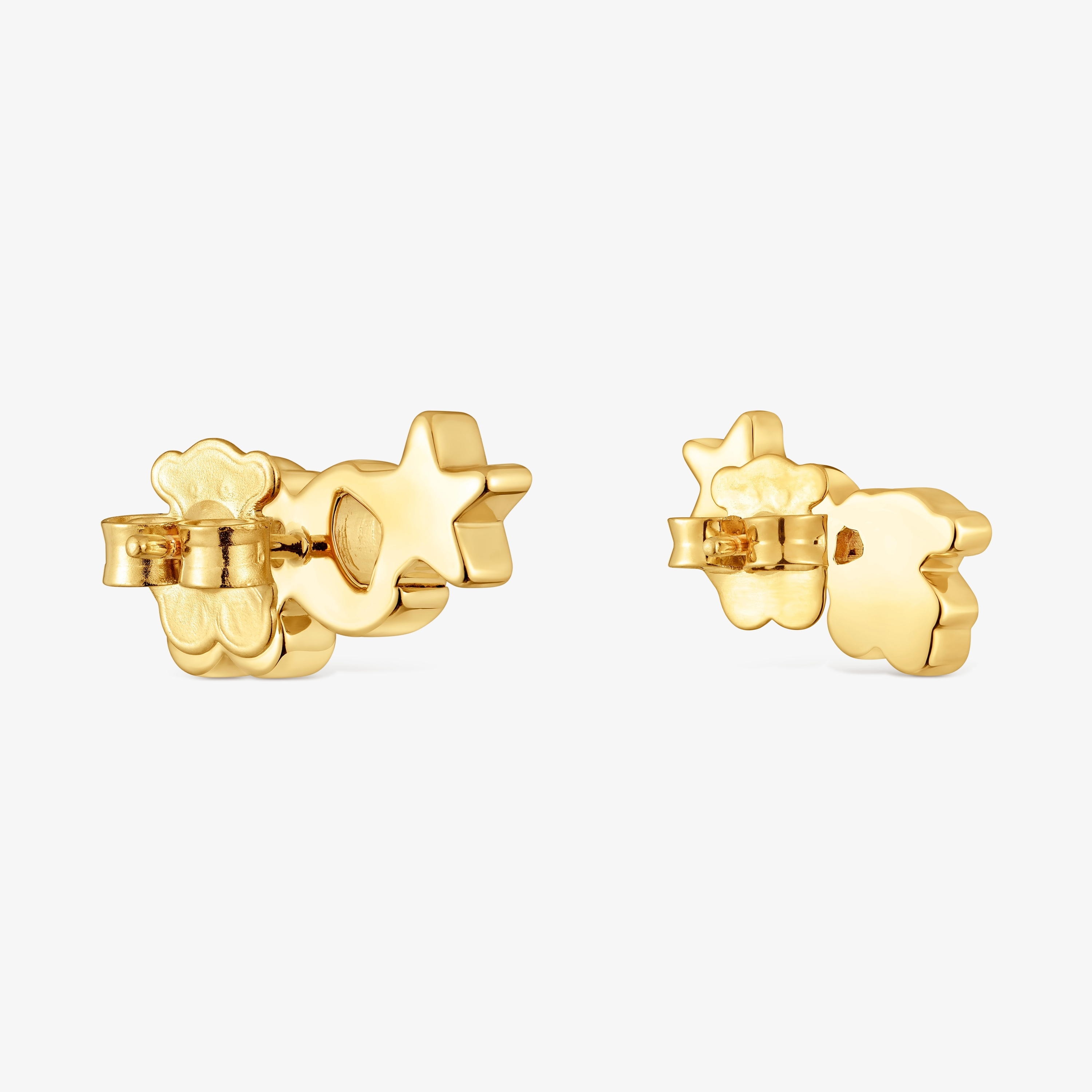 18K gold vermeil Climber earrings with diamonds TOUS 1950