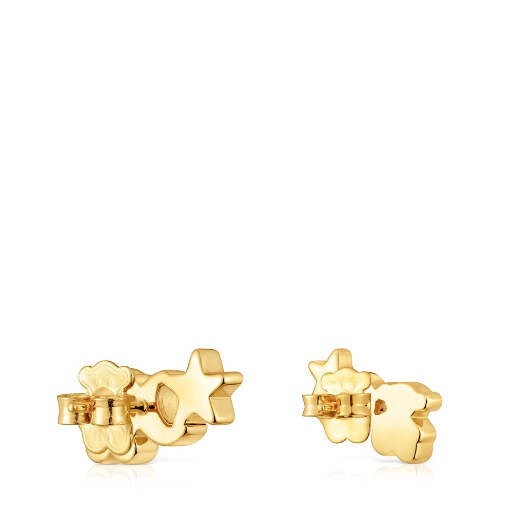18kt gold plating over silver Climber earrings with diamonds TOUS 1950 18kt gold plating over silver Climber earrings with diamonds TOUS 1950
