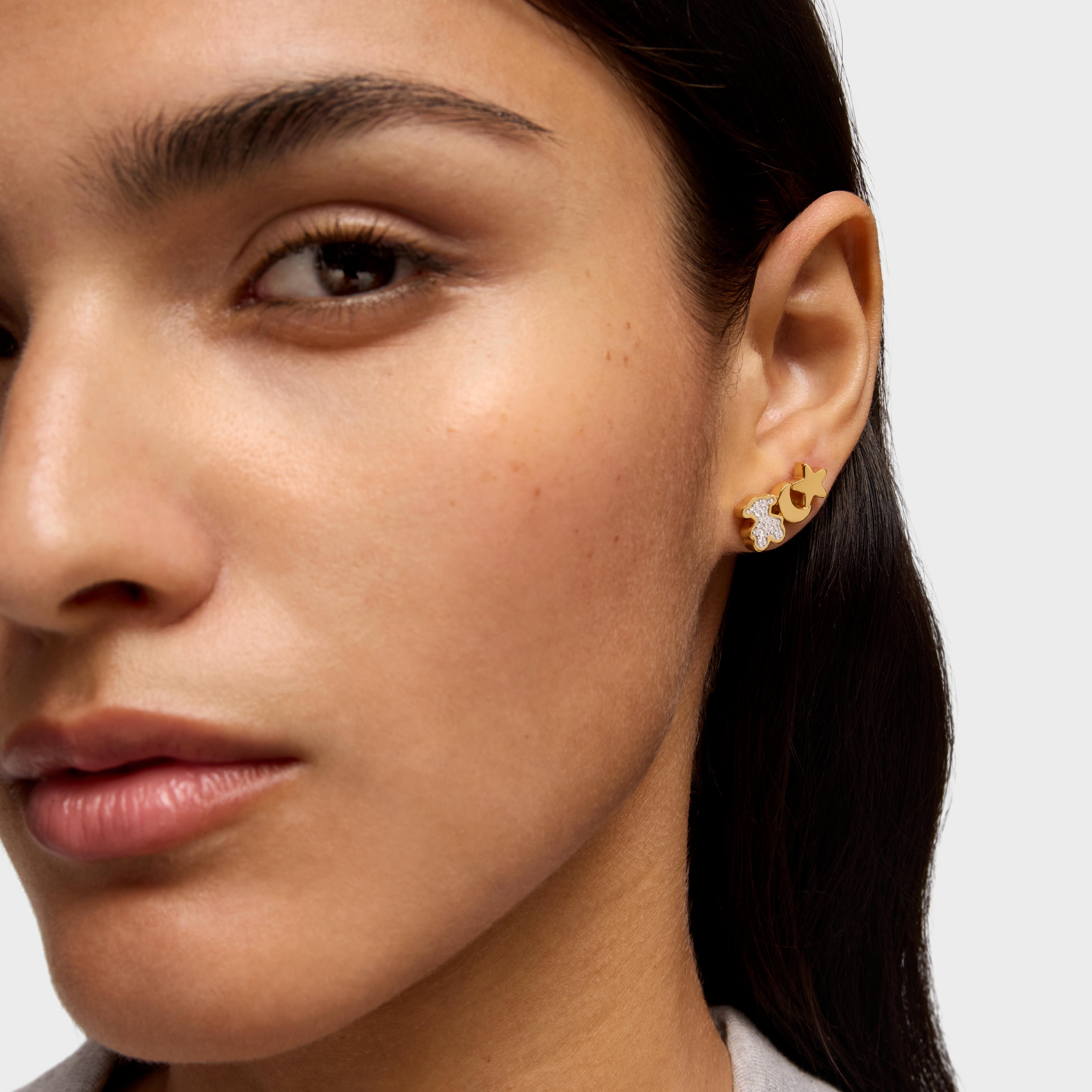 18K gold vermeil Climber earrings with diamonds TOUS 1950