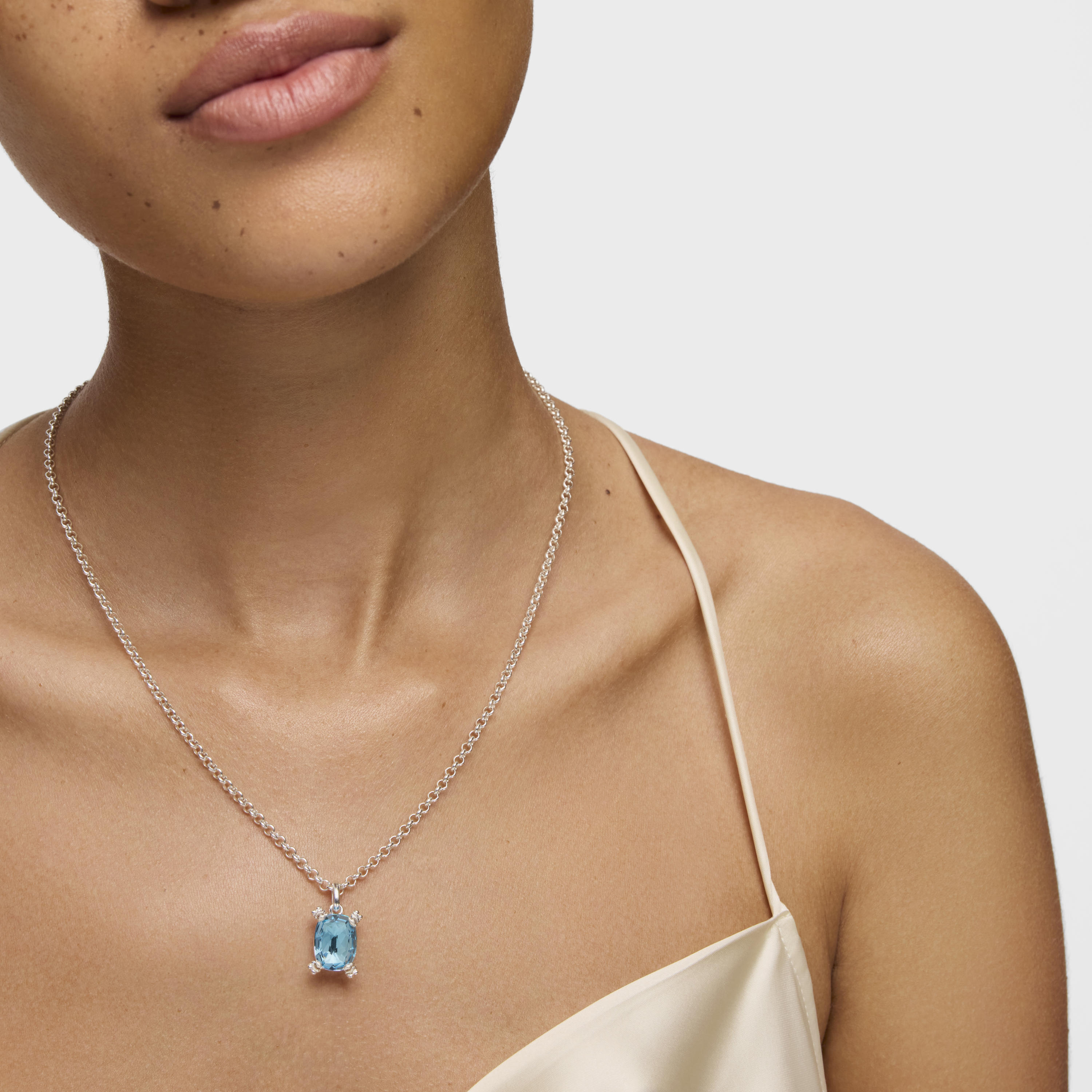 Silver Pendant with topaz Color Pills