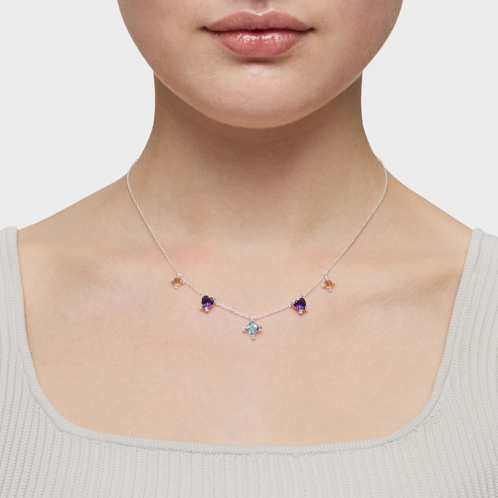 Gargantilla de plata y gemas Color Pills