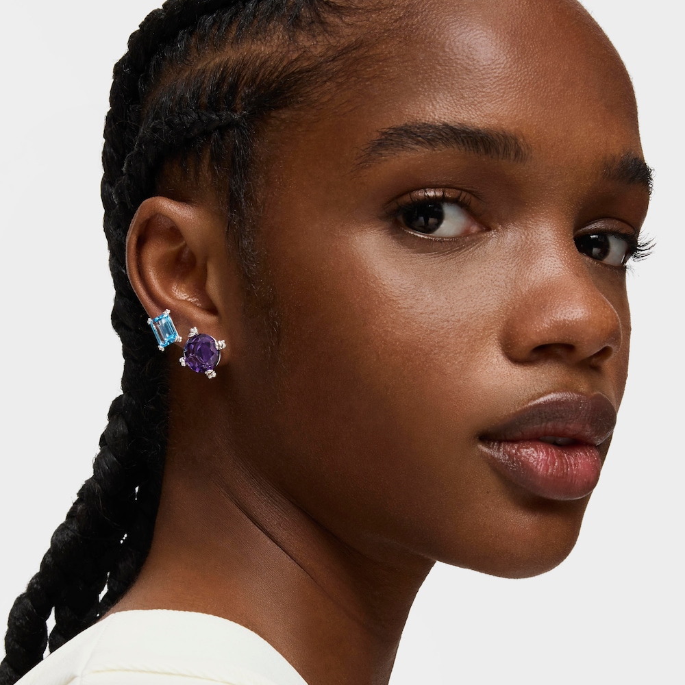 Silver Heart earrings with topaz Color Pills Silver Heart earrings with topaz Color Pills