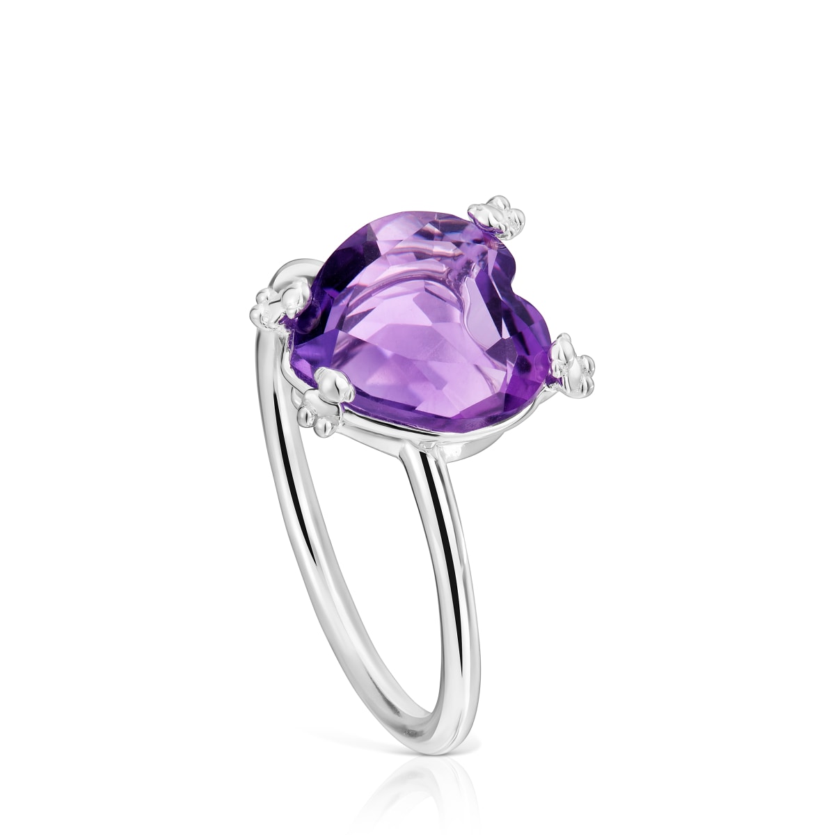 Tous - Anillo De Plata Y Amatista Color Pills - Plateado