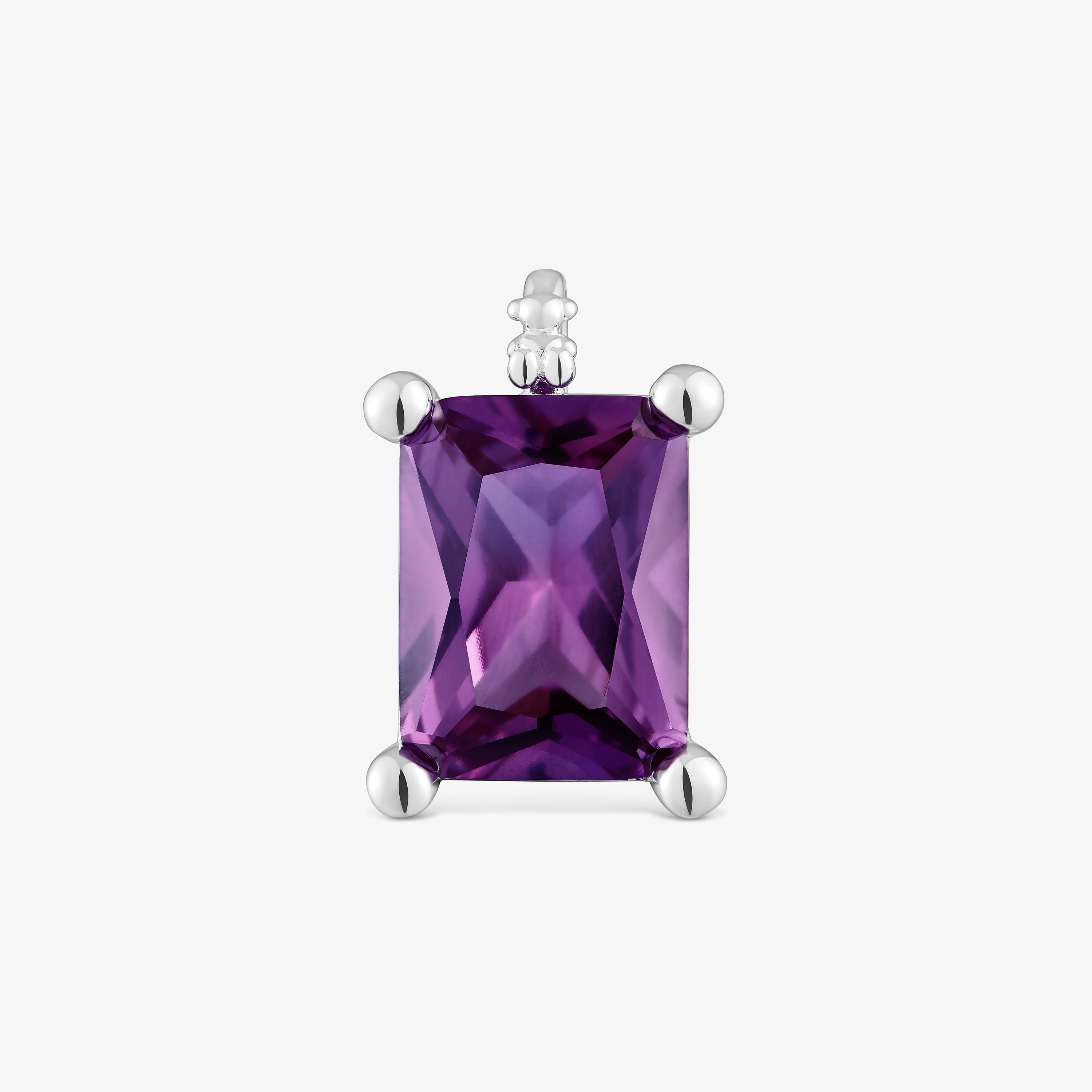 Small silver Pendant with lab-grown lilac sapphire TOUS Color LGG