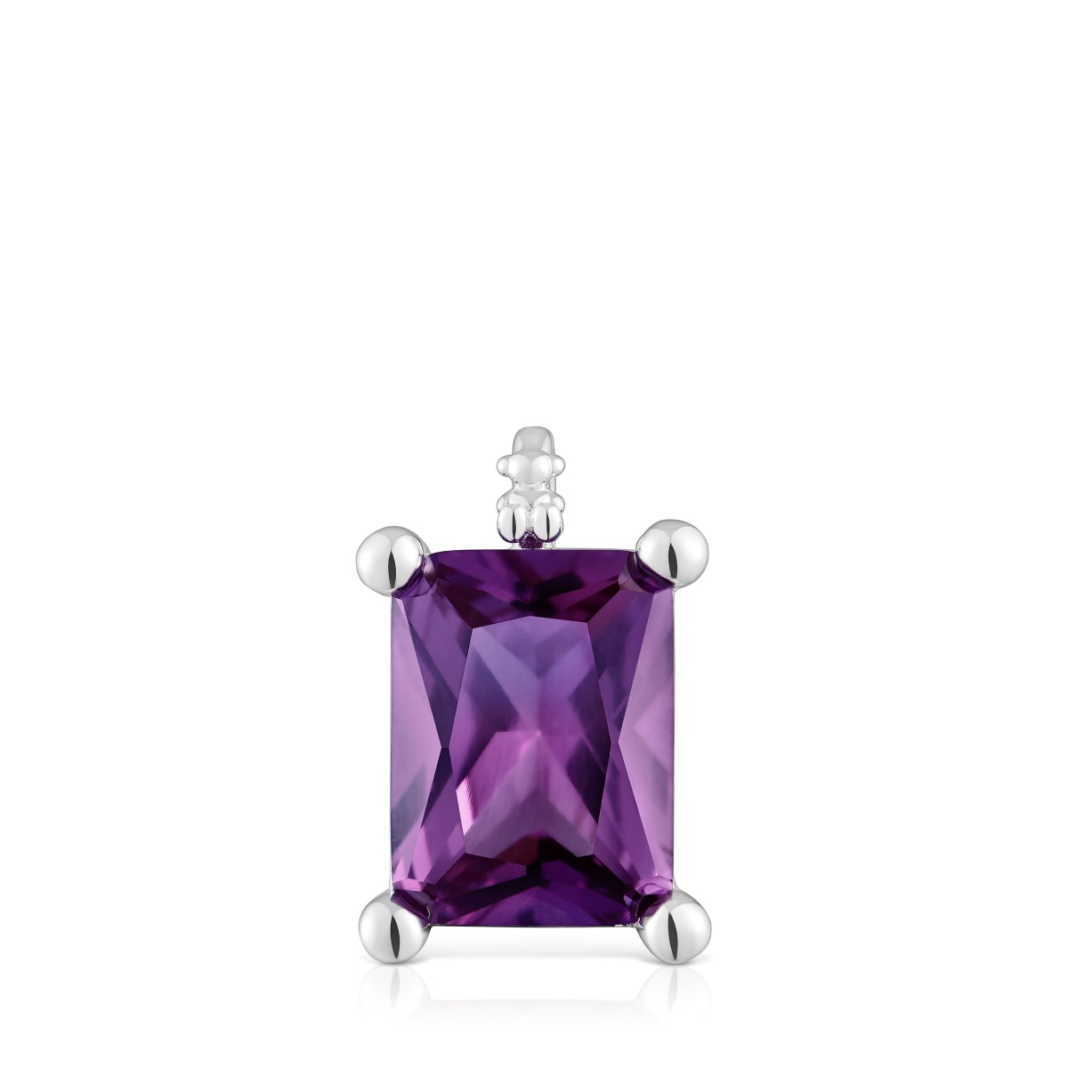 Small silver Pendant with lab-grown lilac sapphire TOUS Color LGG