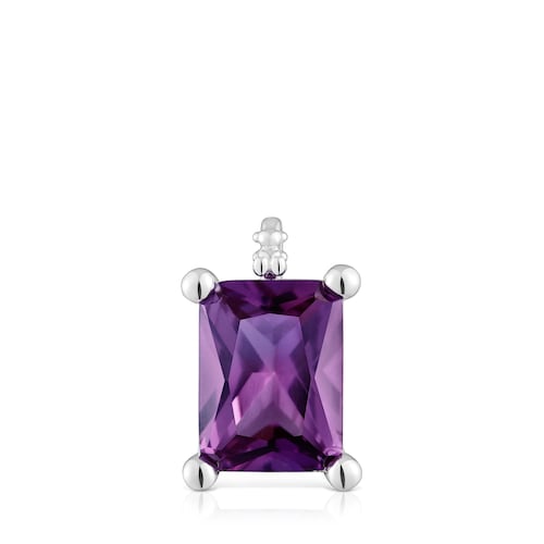 Small silver Pendant with lab-grown lilac sapphire TOUS Color LGG