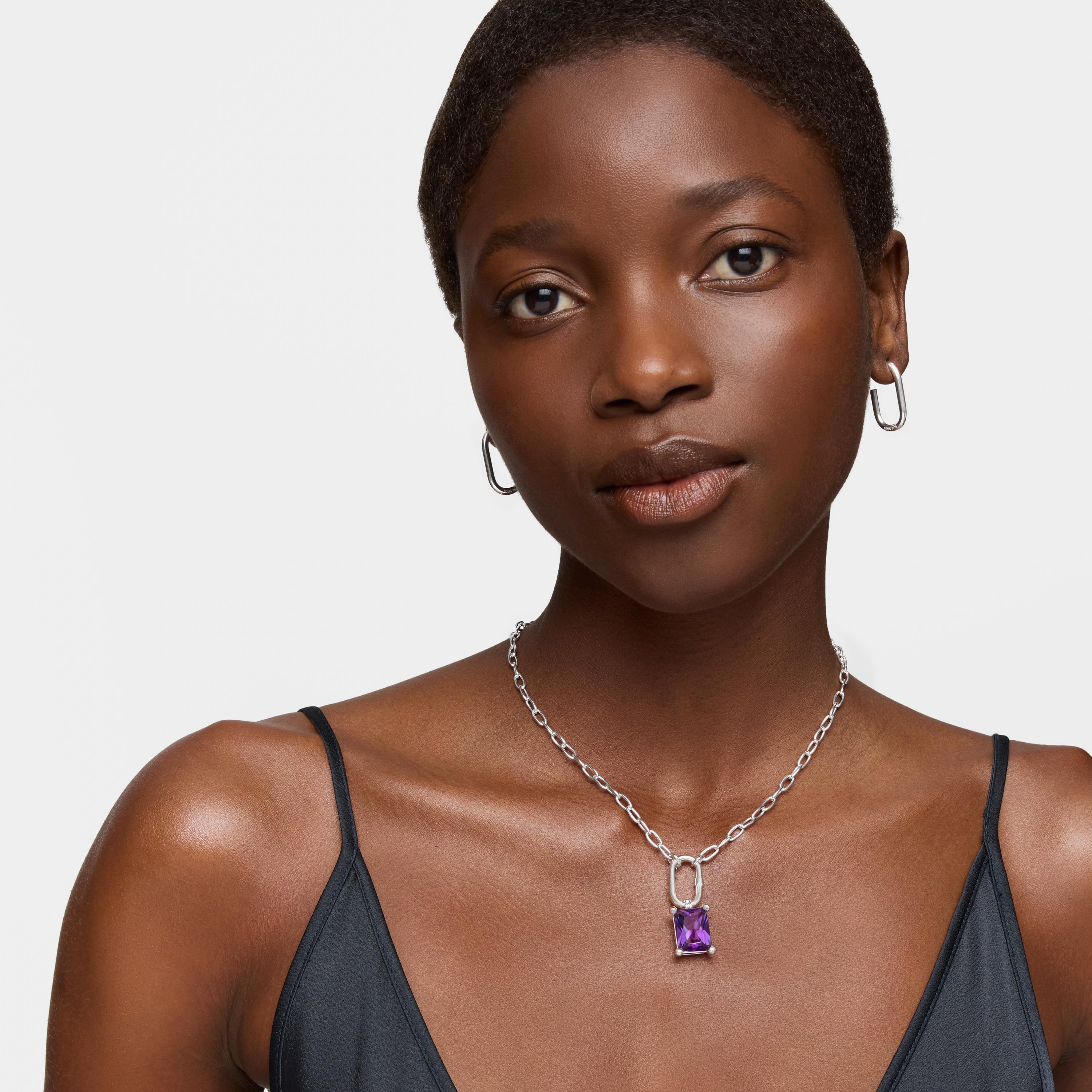 Small silver Pendant with lab-grown lilac sapphire TOUS Color LGG