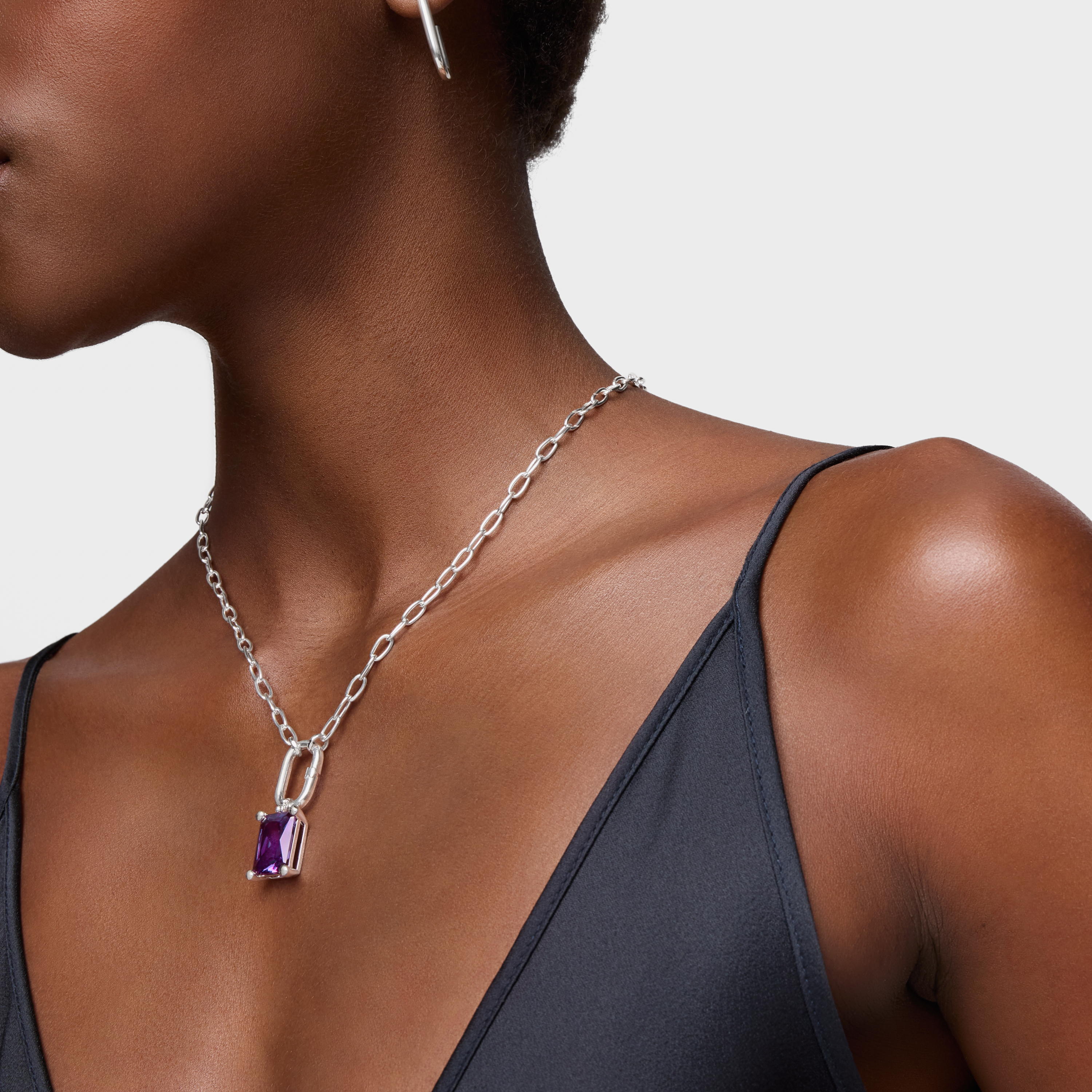 Small silver Pendant with lab-grown lilac sapphire TOUS Color LGG