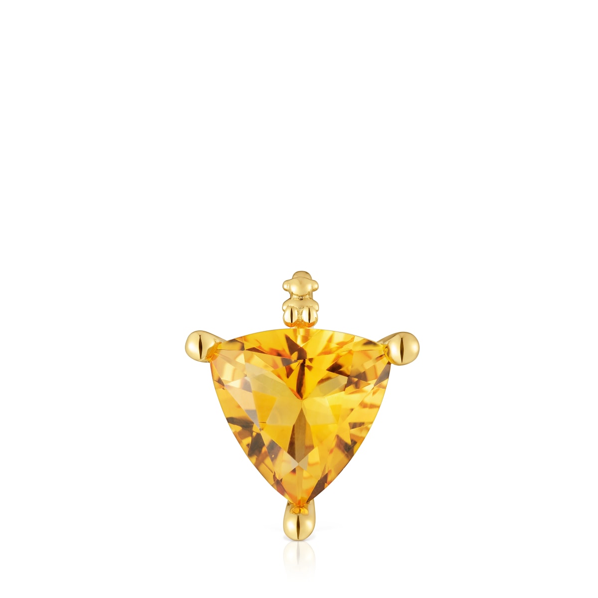 Tous - Colgante Pequeño Con Baño De Oro 18 Kt Sobre Plata Y Citrino Creado En Laboratorio Tous Color Lgg - Dorado