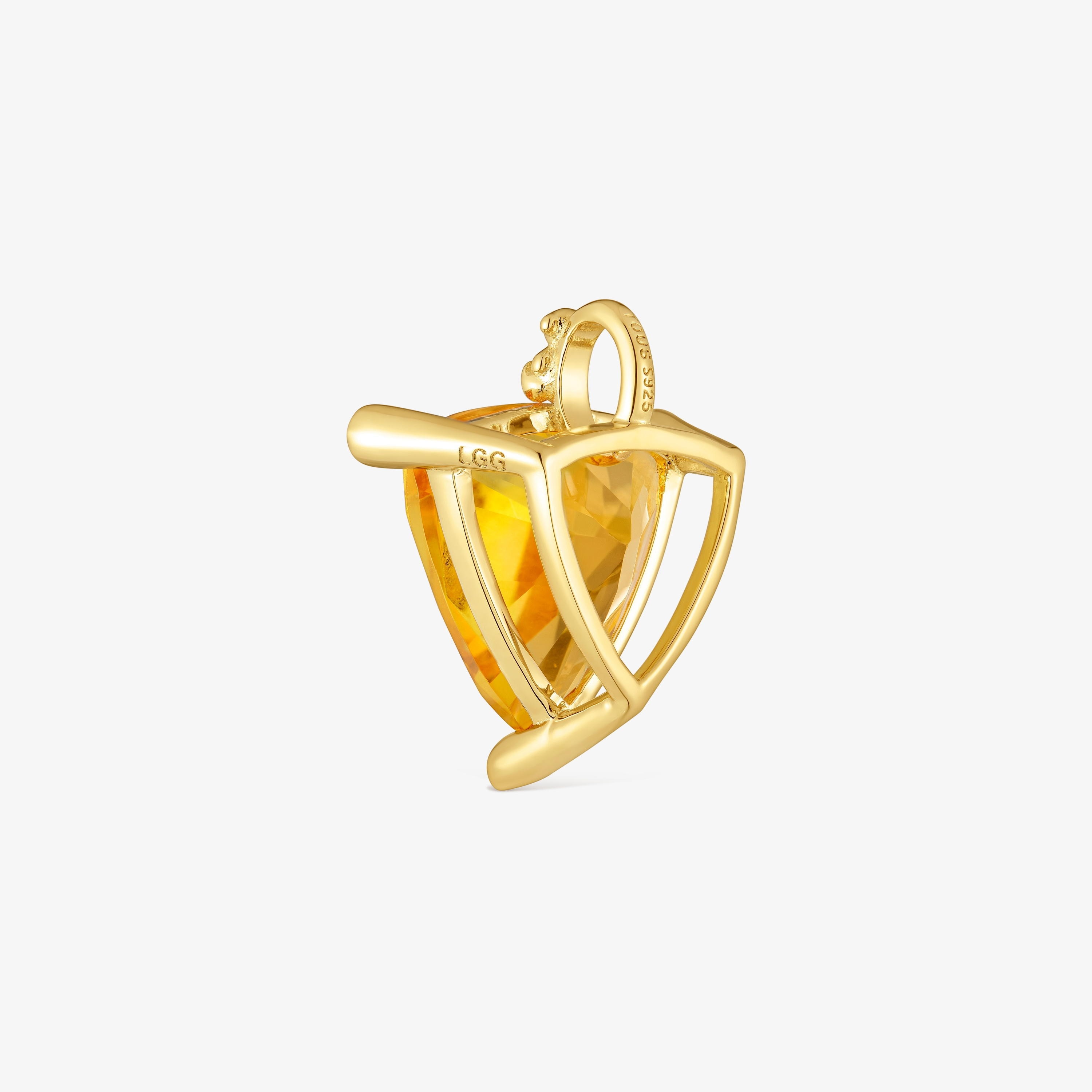 Small pendant in 18K gold vermeil and lab-grown citrine TOUS Color LGG