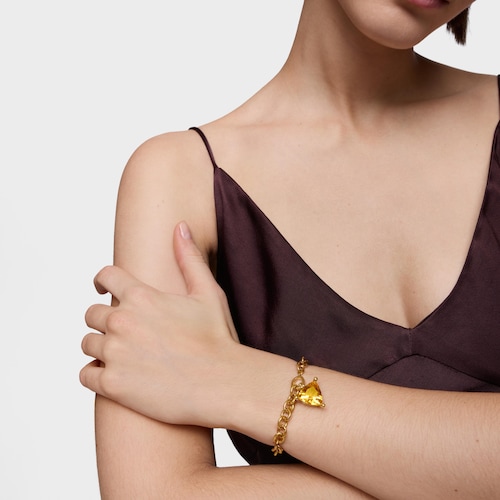 Small pendant in 18kt gold plating over silver and lab-grown citrine TOUS Color LGG