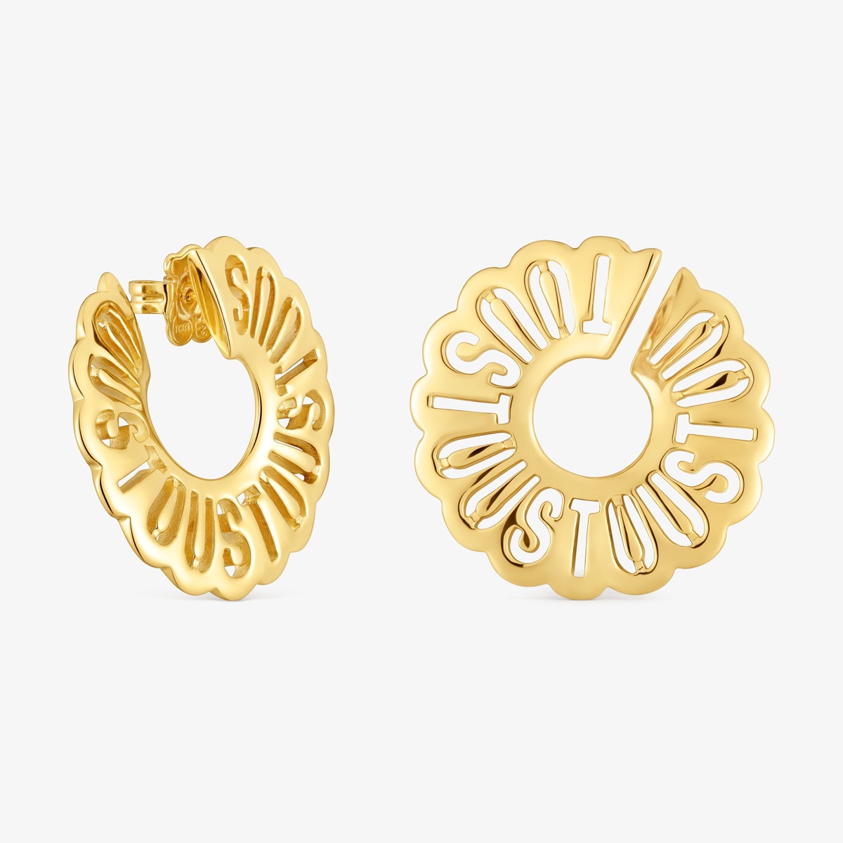 Tous - Pendientes Aro Con Baño De Oro 18 Kt Sobre Plata 31 Mm Miranda - Dorado