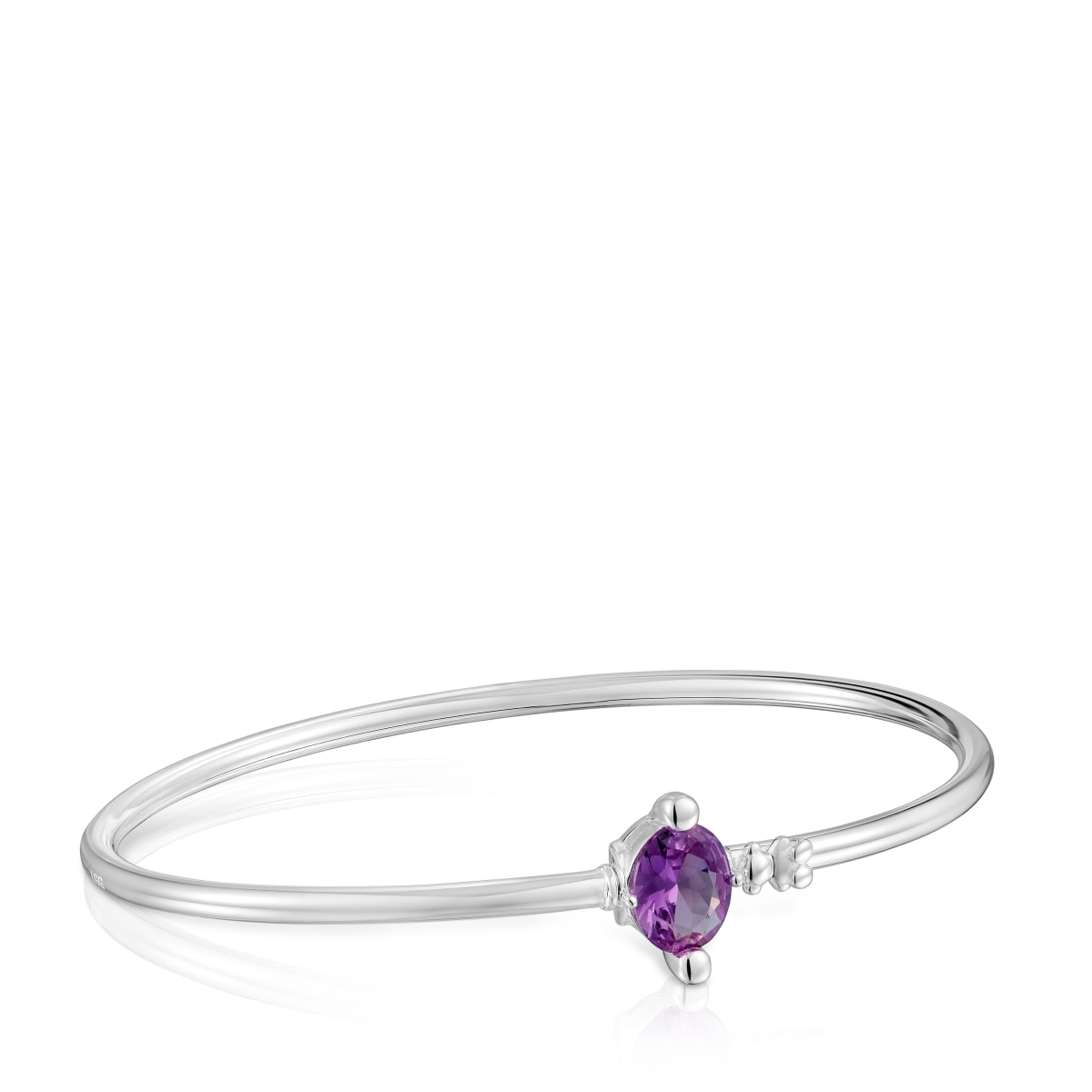 Silver Bangle with lab-grown lilac sapphire TOUS Color LGG