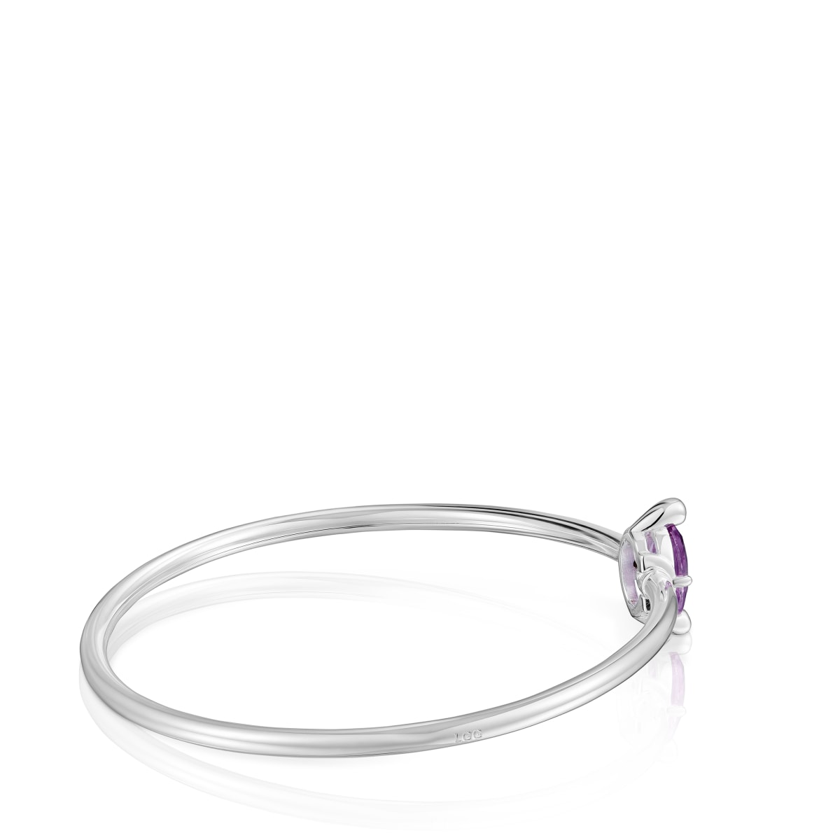 Silver Bangle with lab-grown lilac sapphire TOUS Color LGG