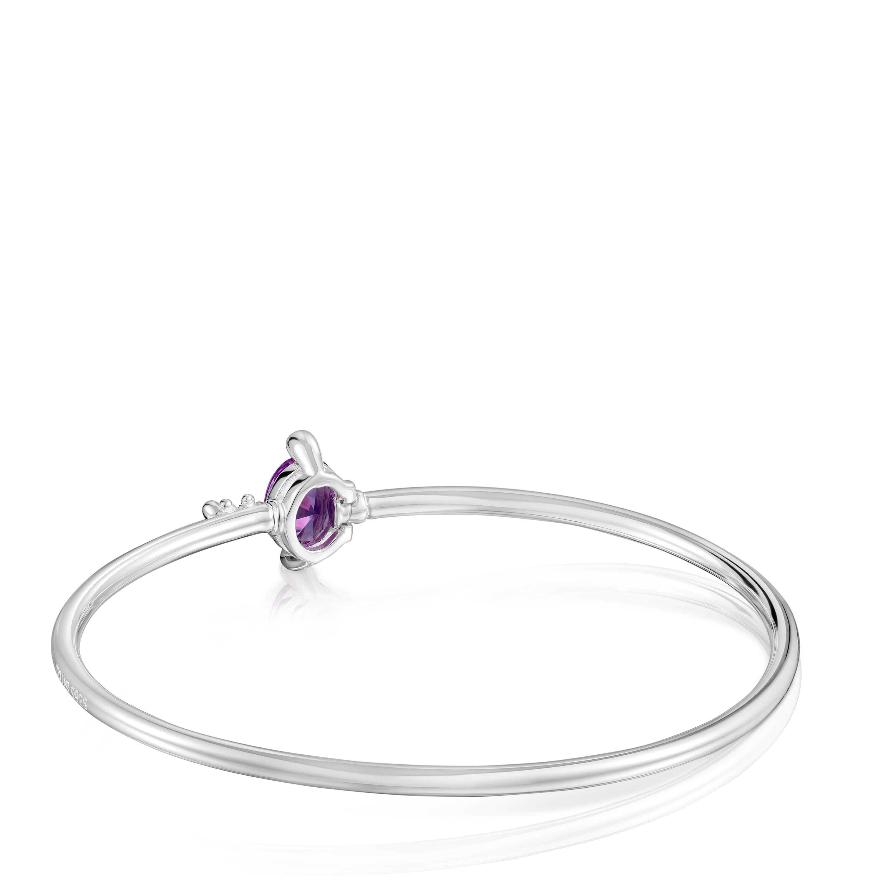 Silver Bangle with lab-grown lilac sapphire TOUS Color LGG