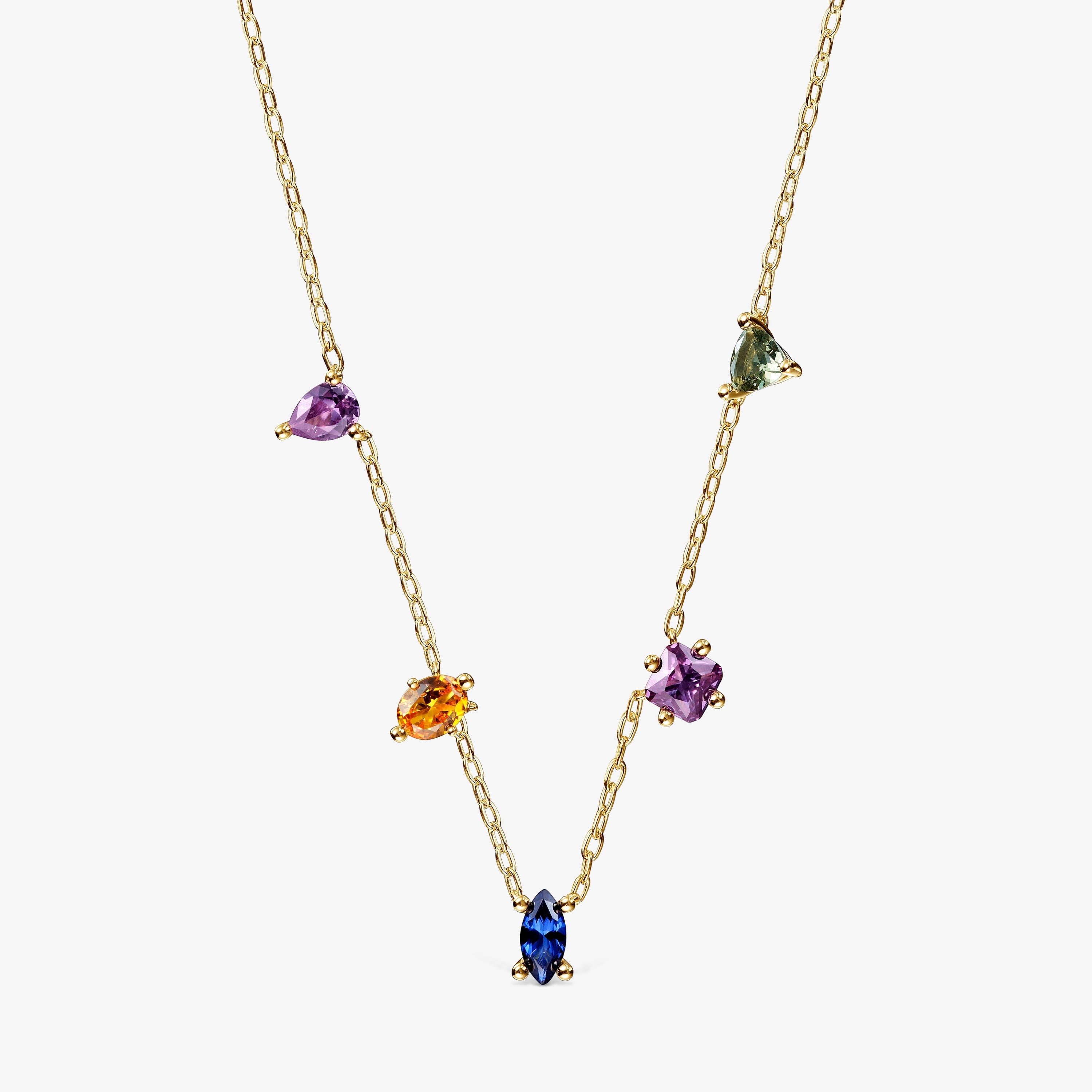 Short Necklace in 18K gold vermeil and lab-grown gemstones TOUS Color LGG