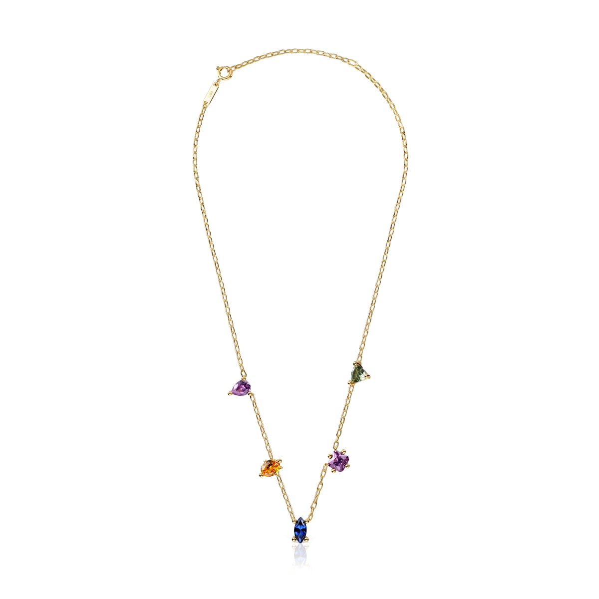 Short Necklace in 18kt gold plating over silver and lab-grown gemstones TOUS Color LGG