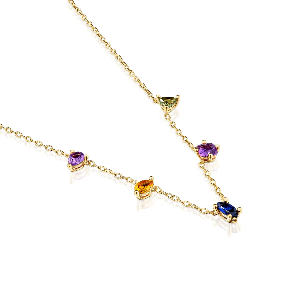 Short Necklace in 18kt gold plating over silver and lab-grown gemstones TOUS Color LGG