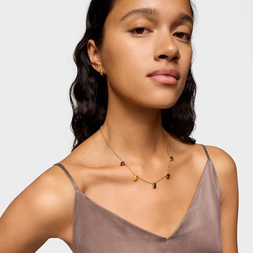Short Necklace in 18kt gold plating over silver and lab-grown gemstones TOUS Color LGG
