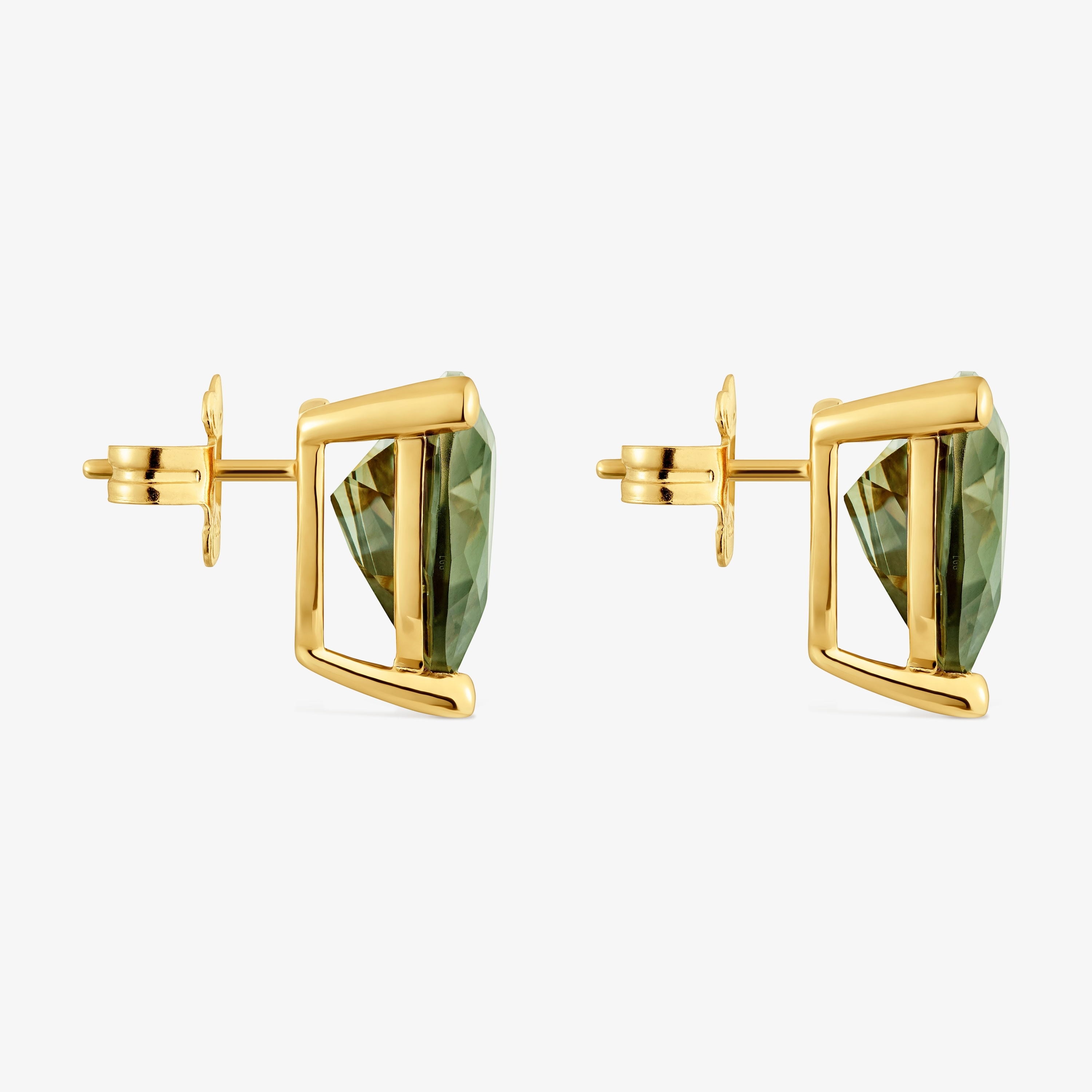 Earrings in 18K gold vermeil and green spinel created in the TOUS Color LGG