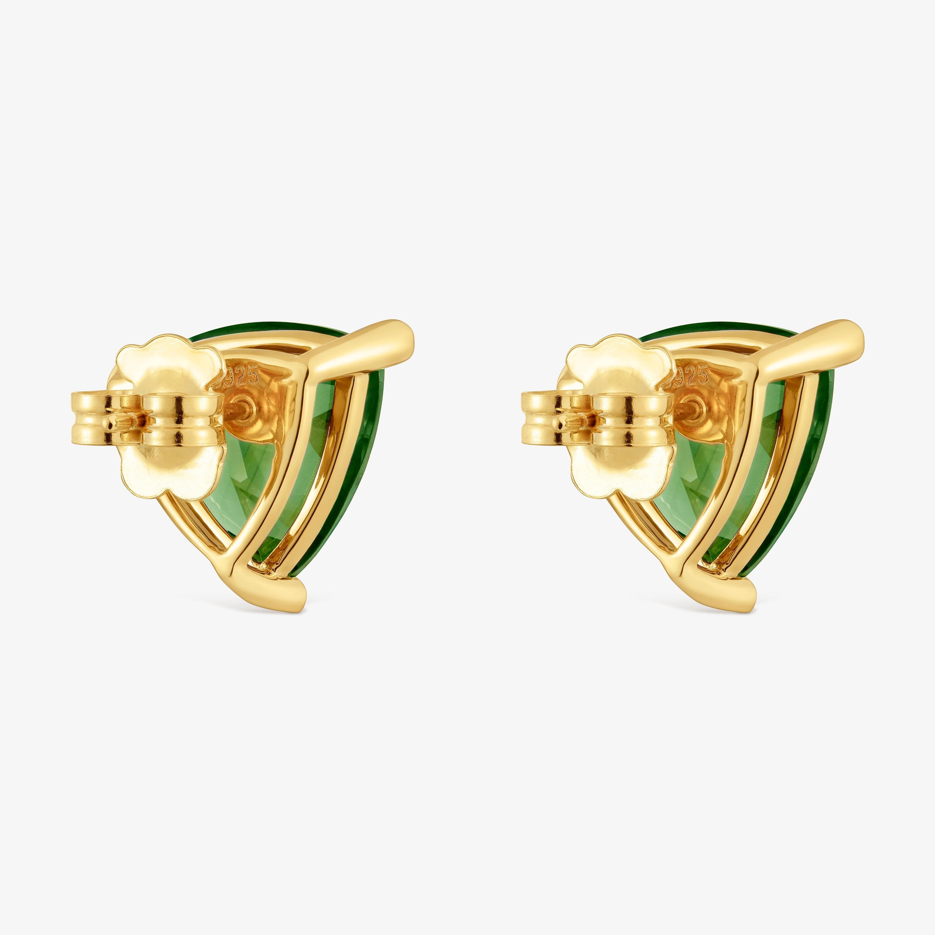 Earrings in 18K gold vermeil and green spinel created in the TOUS Color LGG