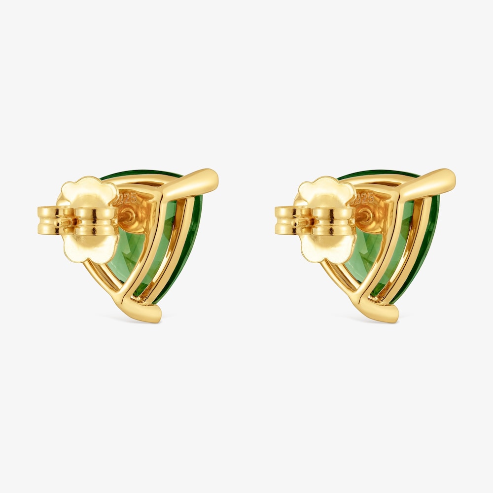 Earrings in 18K gold vermeil and green spinel created in the TOUS Color LGG