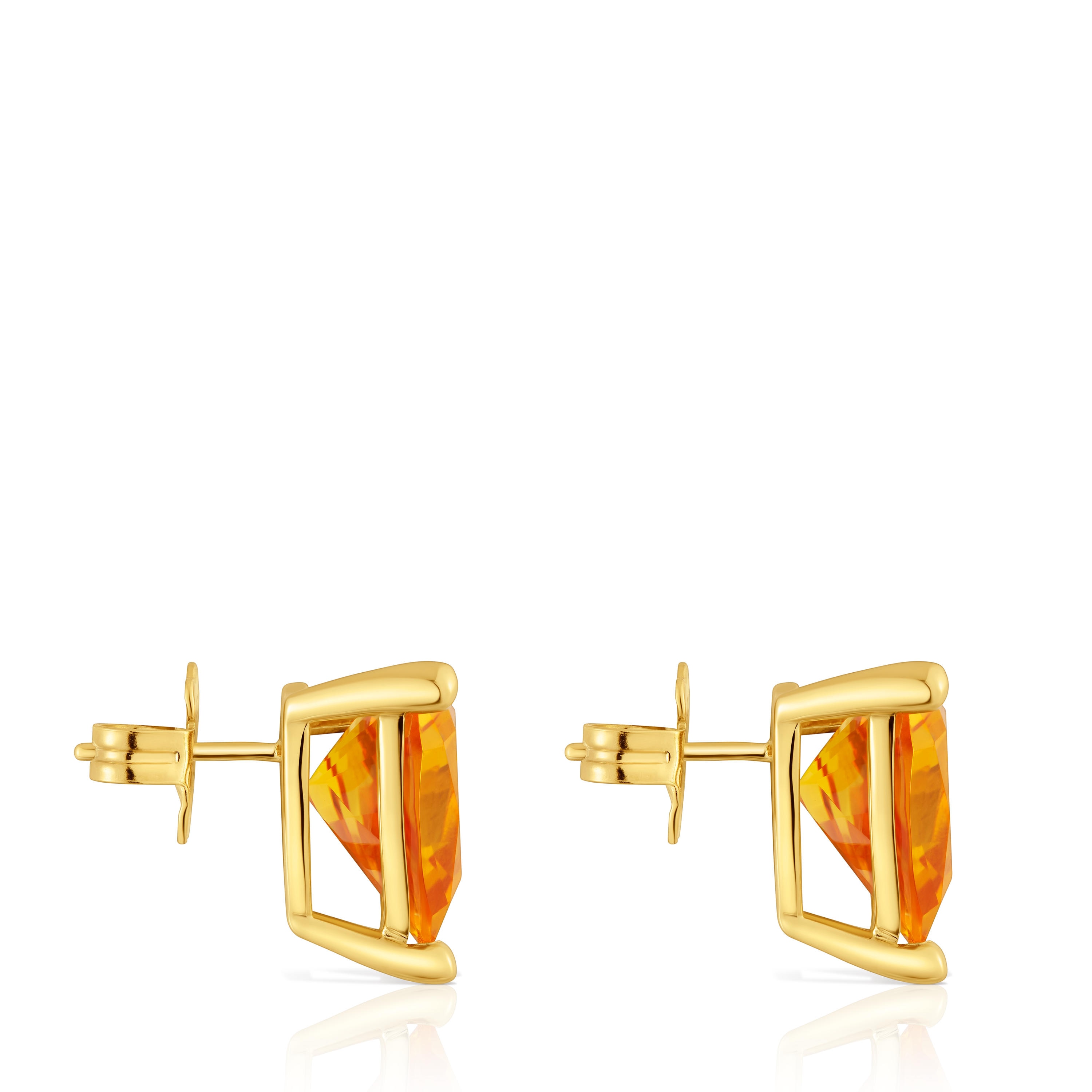 Earrings in 18kt gold plating over silver and lab-grown citrine TOUS Color LGG