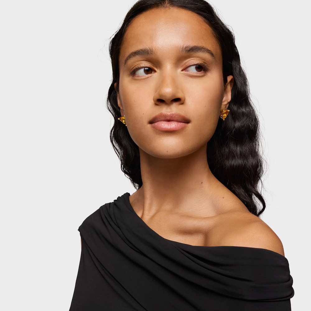 Earrings in 18kt gold plating over silver and lab-grown citrine TOUS Color LGG