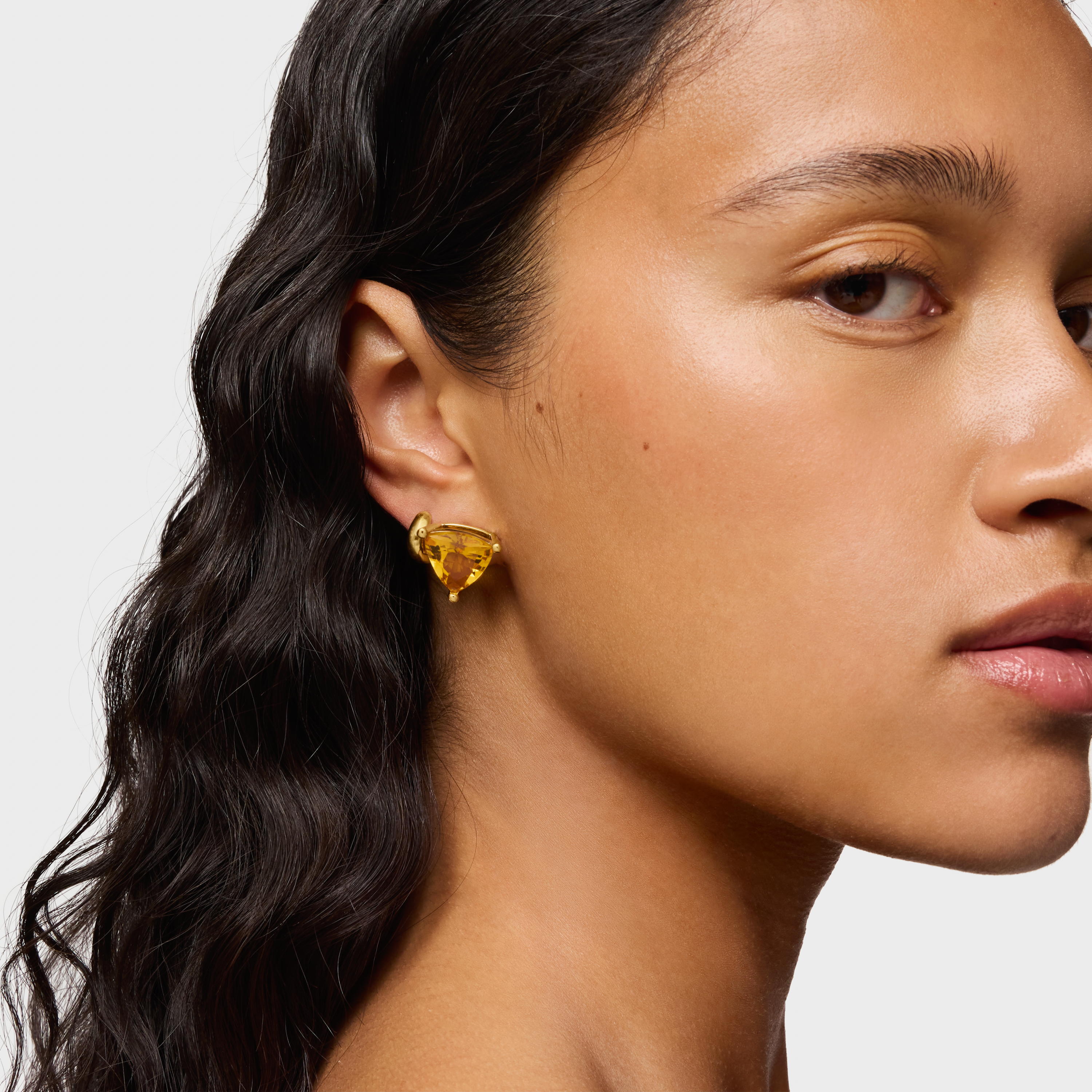 Earrings in 18K gold vermeil and lab-grown citrine TOUS Color LGG