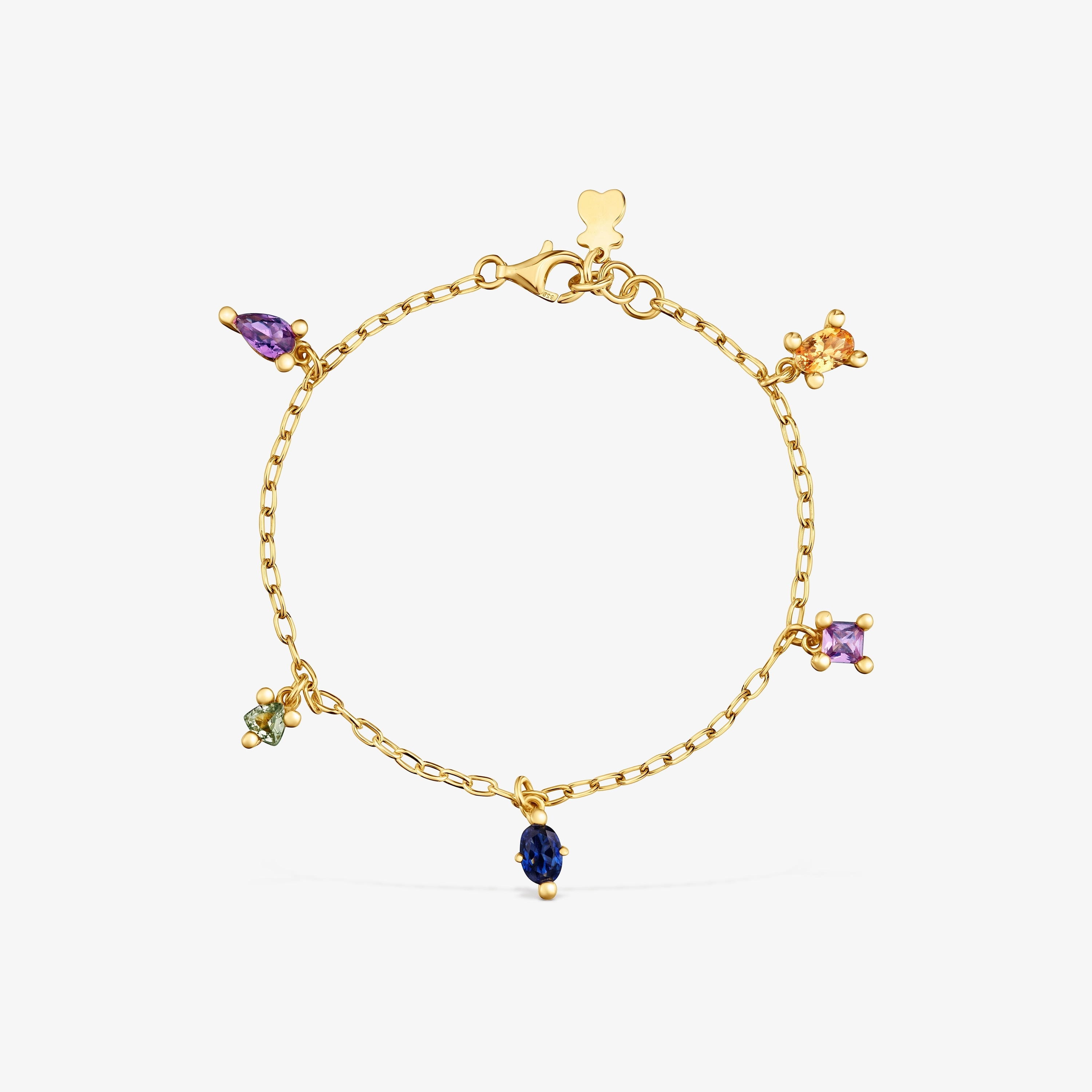 Chain Bracelet in 18K gold vermeil and lab-grown gemstones TOUS Color LGG