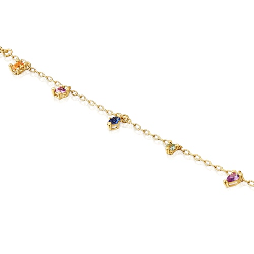 Chain Bracelet in 18kt gold plating over silver and lab-grown gemstones TOUS Color LGG