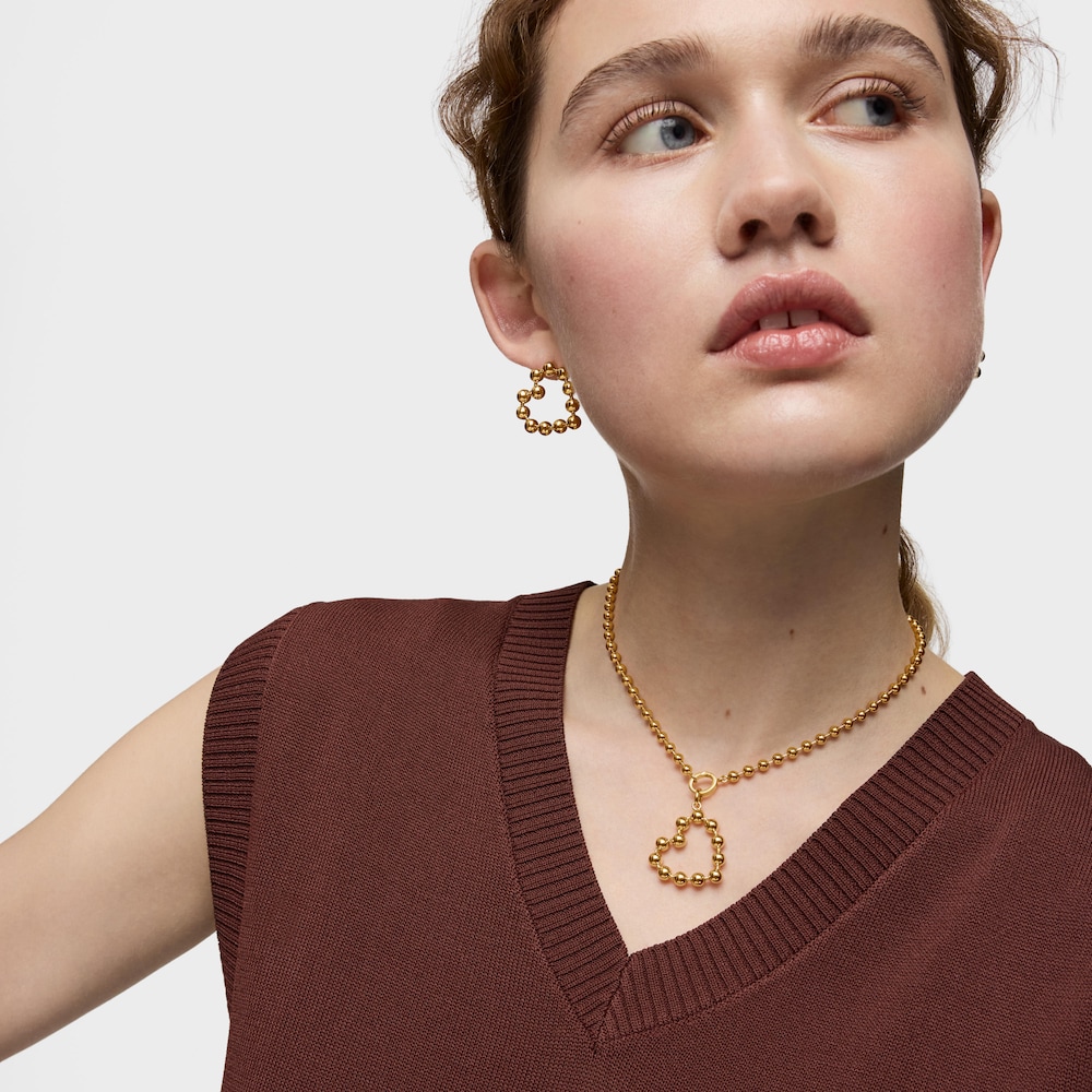 Wisiorek ze srebra pokrytego 18-karatowym złotem z motywem serca Sugar Party